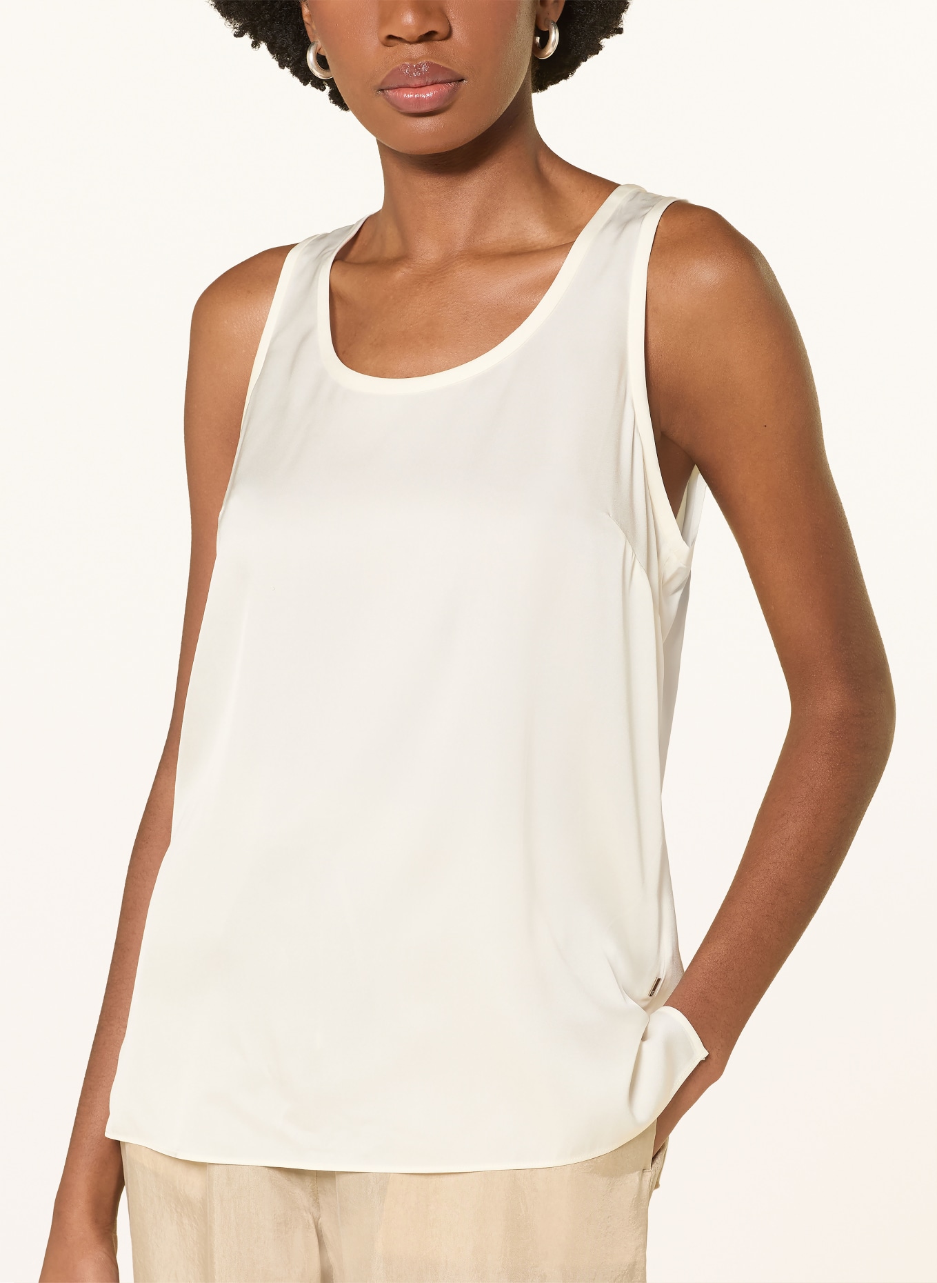 BOSS Top en soie BETTYNA: CRÈME