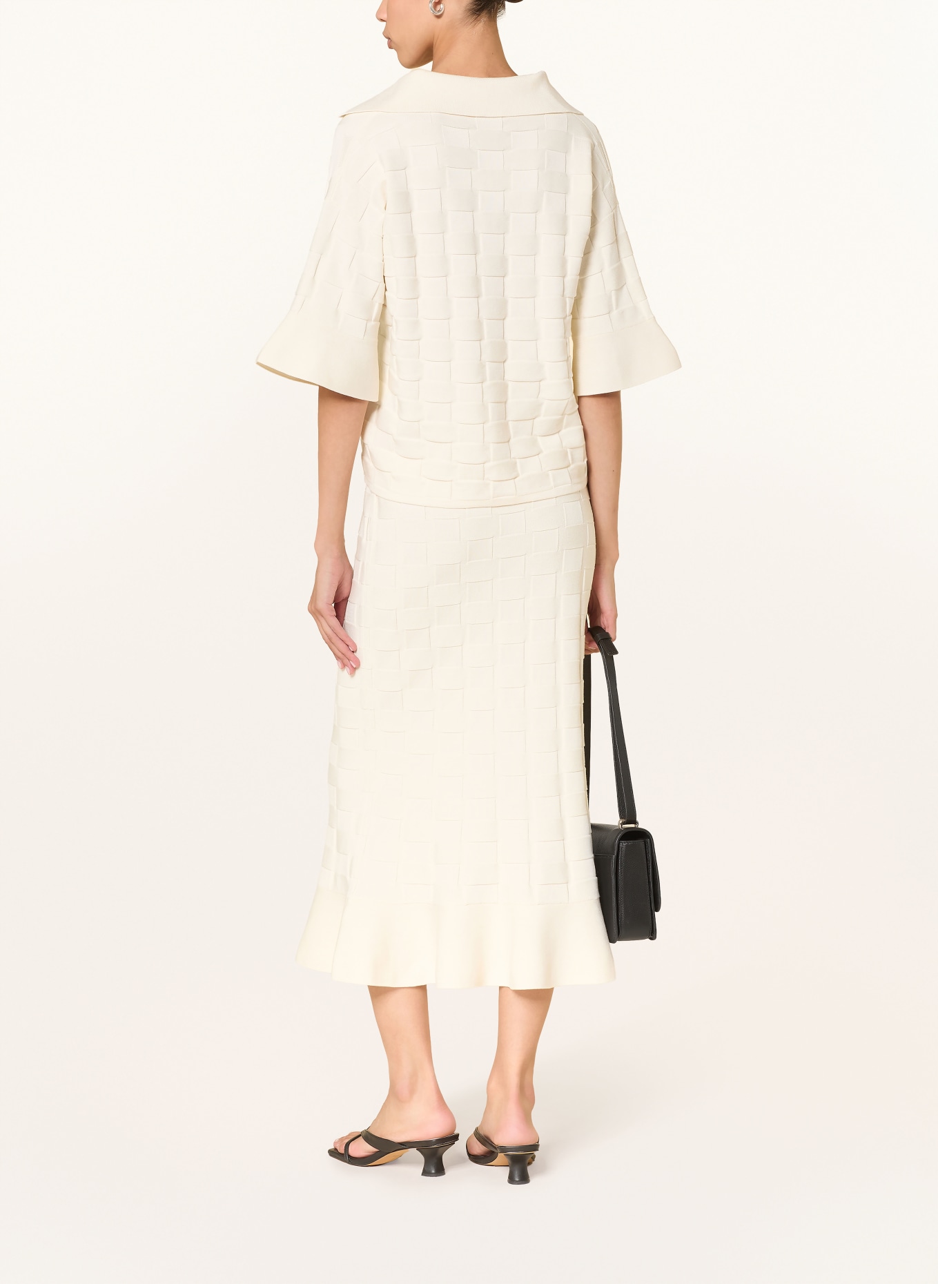 BOSS Pletená sukně FOPPY: KRÉMOVÁ