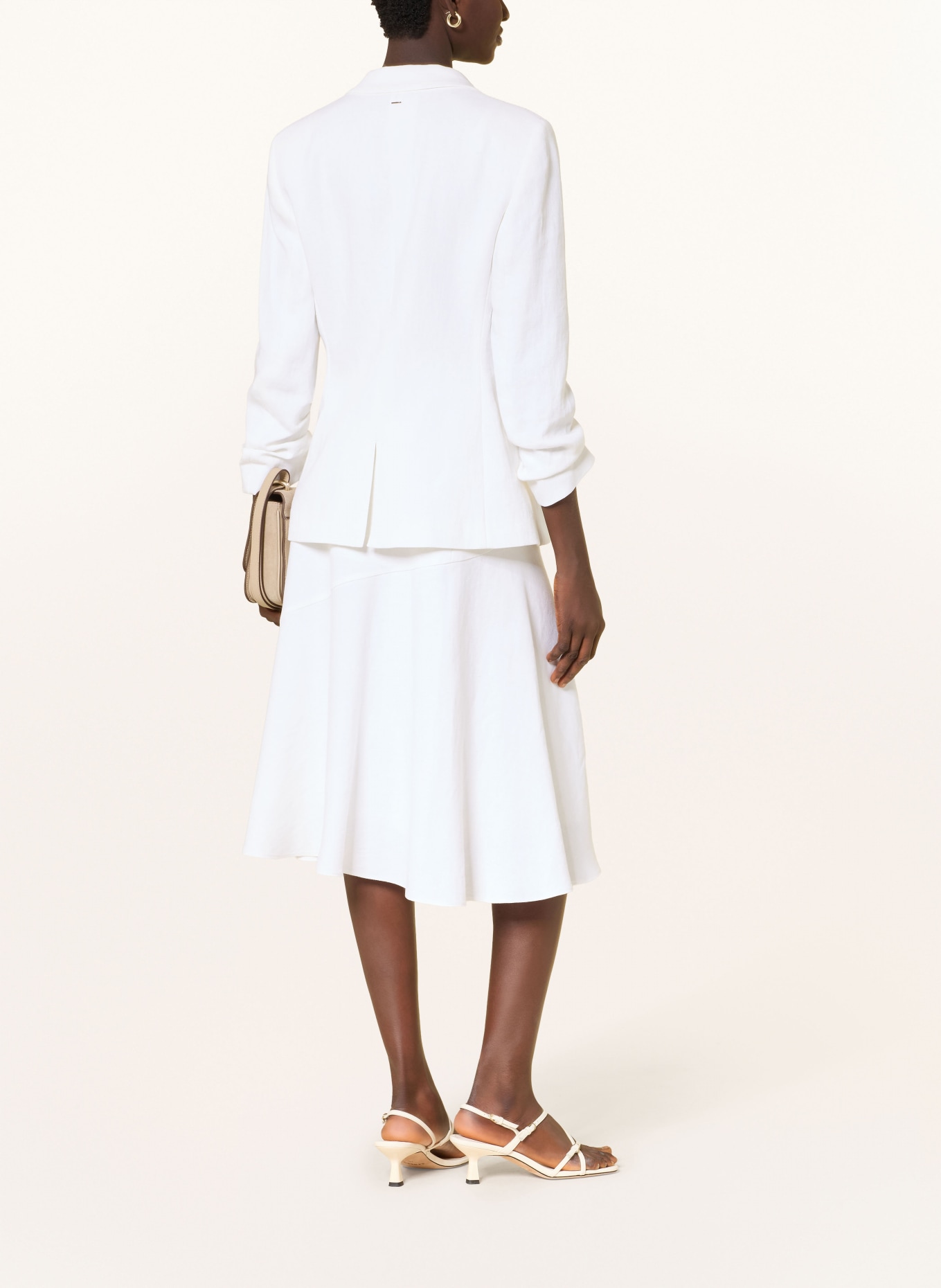 BOSS Jupe VICENA avec lin: BLANC