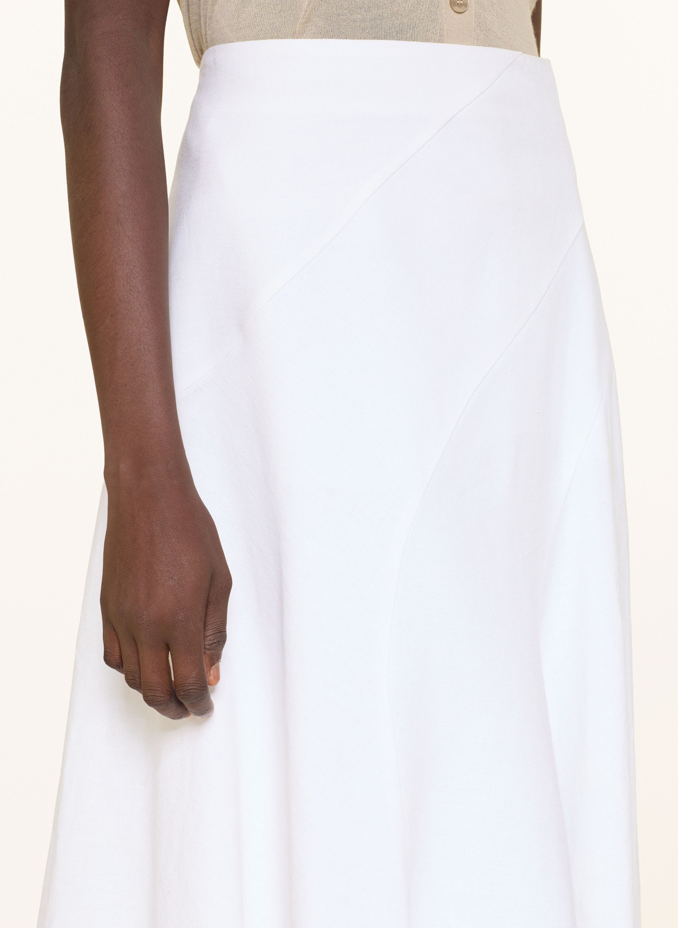 BOSS Jupe VICENA avec lin: BLANC