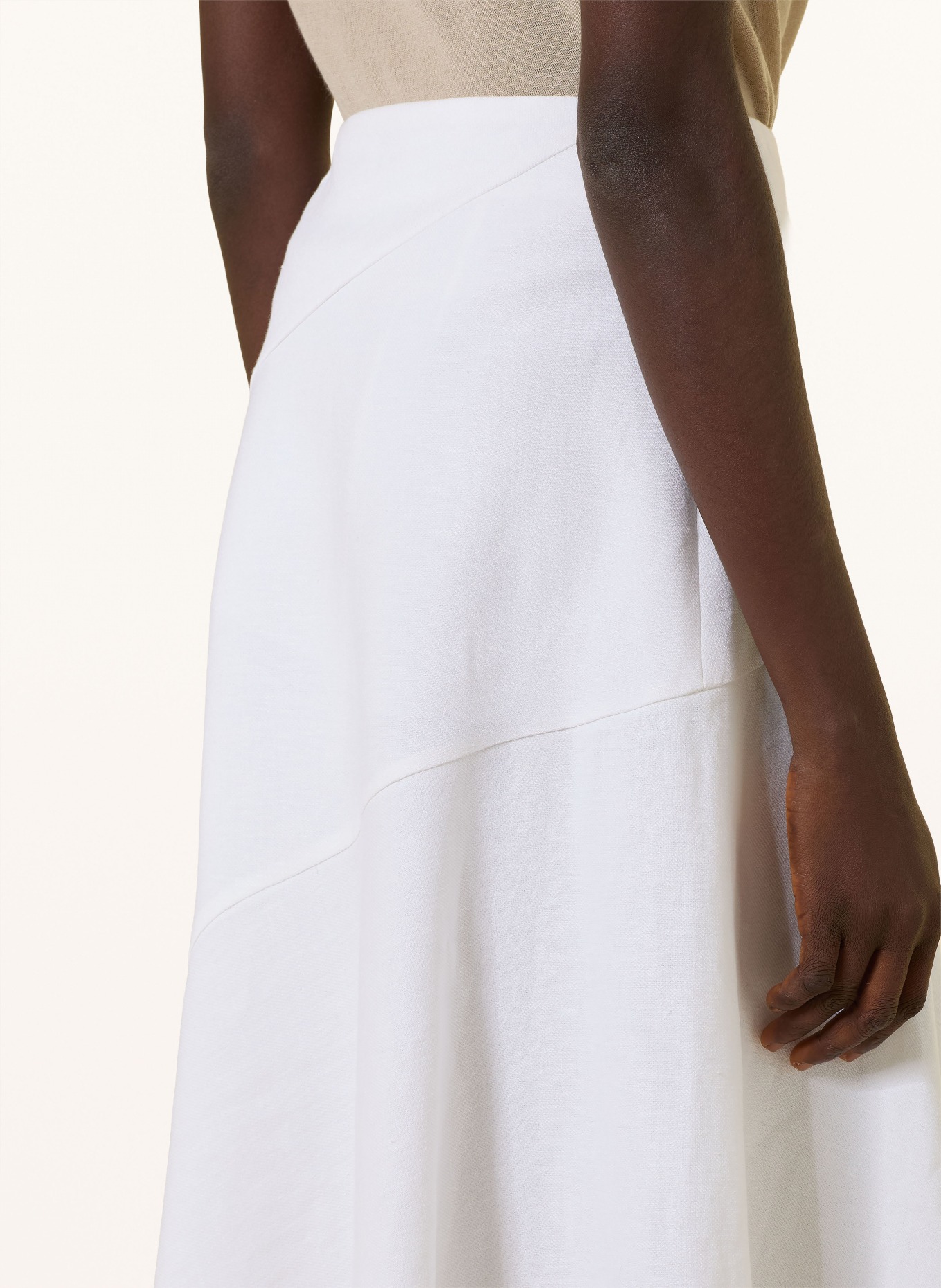 BOSS Jupe VICENA avec lin: BLANC