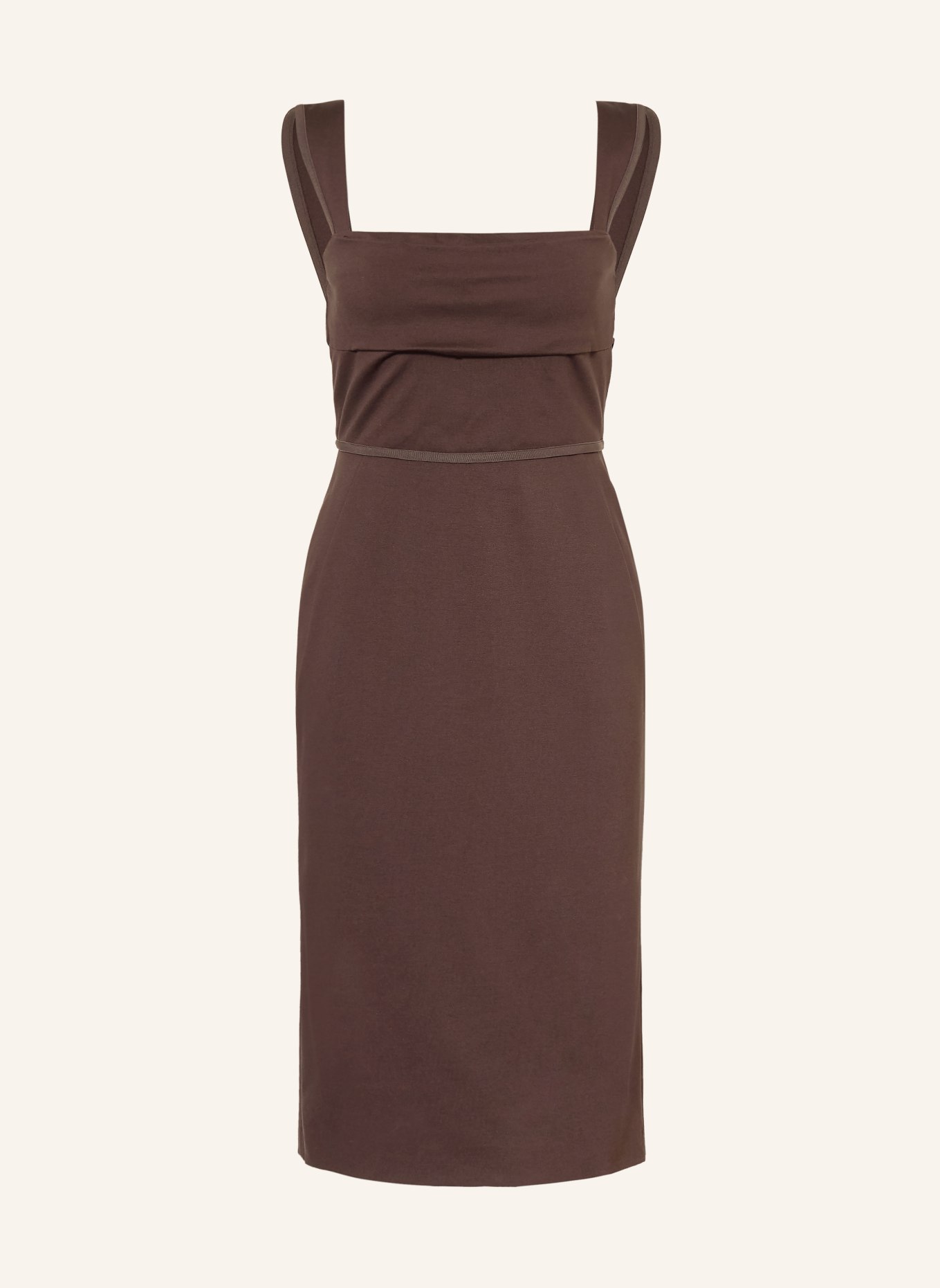 BOSS Jerseykleid DRAPERA: DUNKELBRAUN