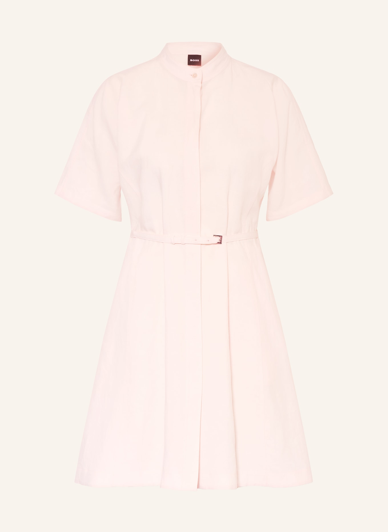 BOSS Robe DALINIA avec lin: ROSE CLAIR