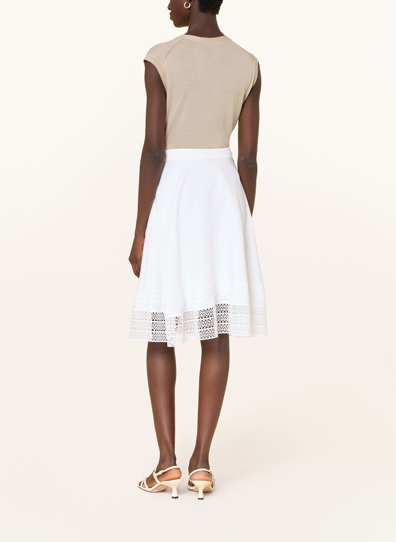 BOSS Rock VADORA mit Spitze: WEISS