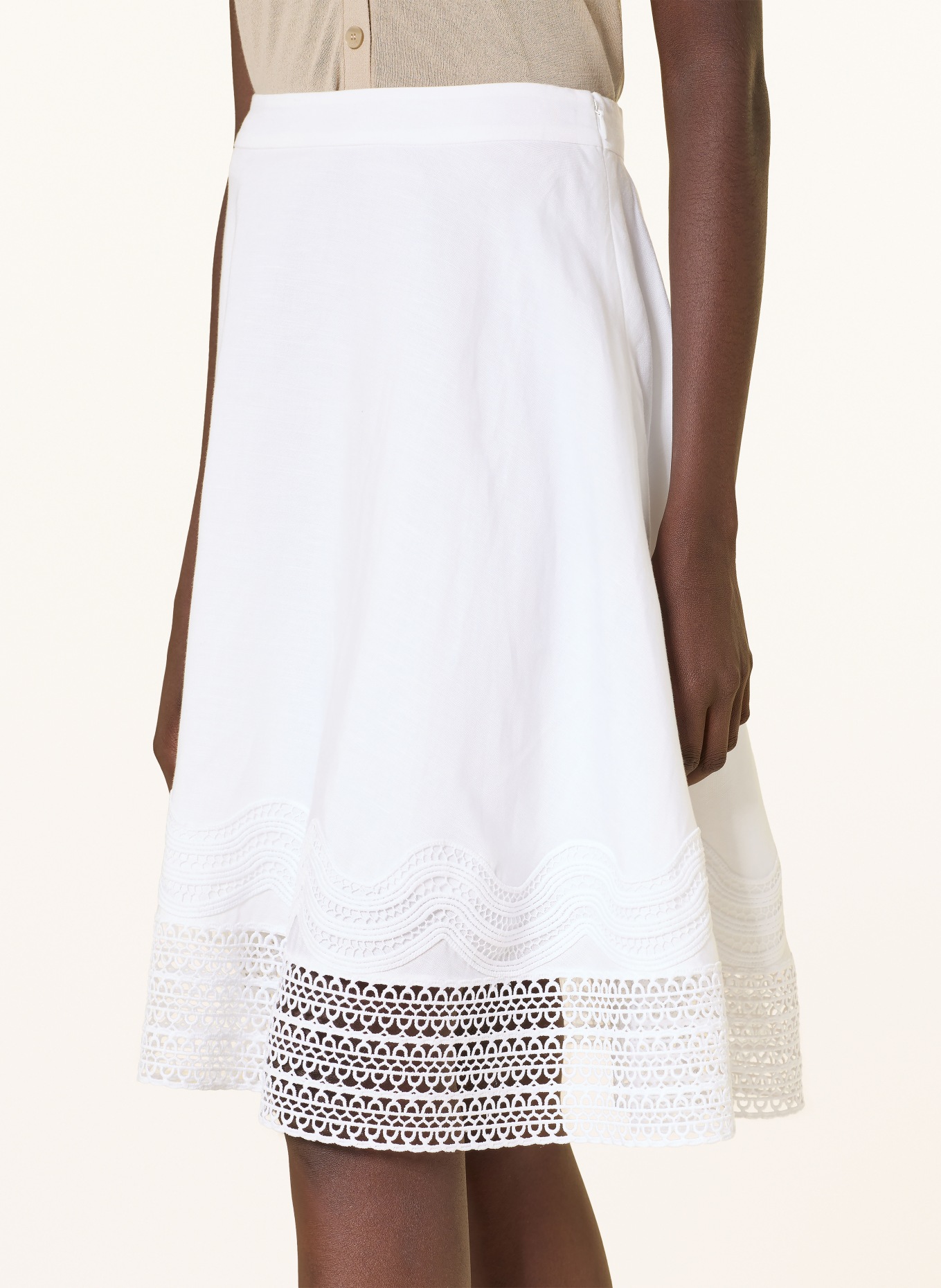 BOSS Rock VADORA mit Spitze: WEISS