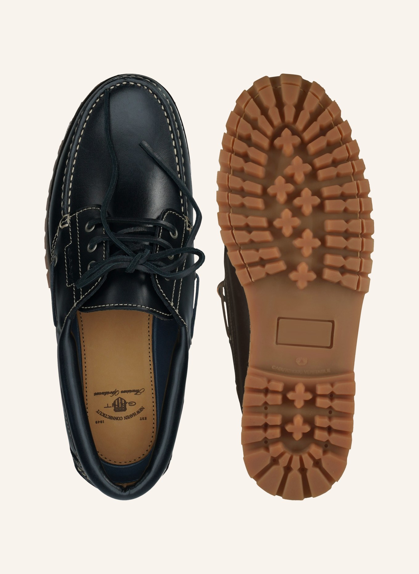 GANT Bootsschuhe TRATTON: DUNKELBLAU / BEIGE