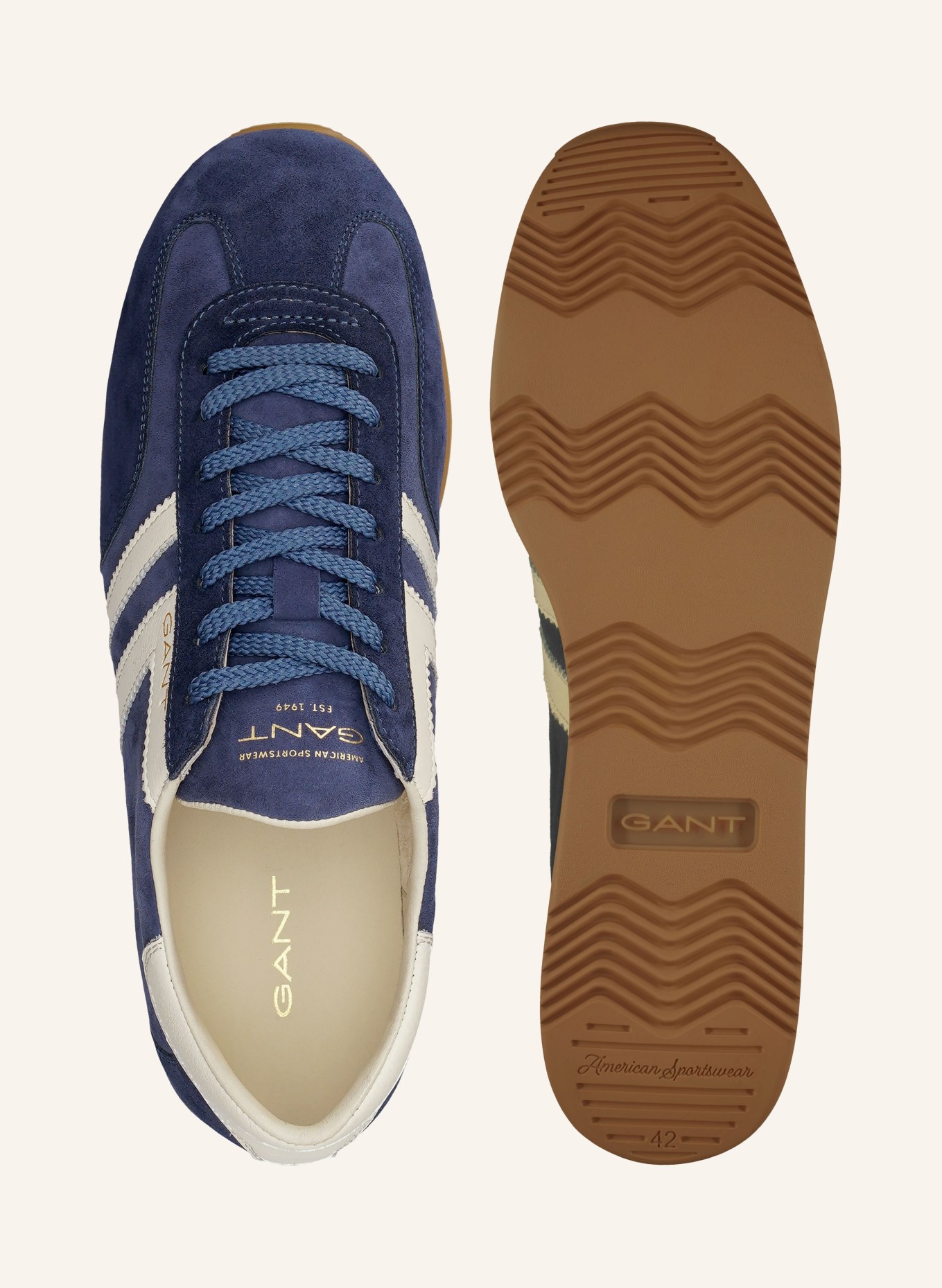 GANT SPEARCLUB sneakers: DARK BLUE / ECRU