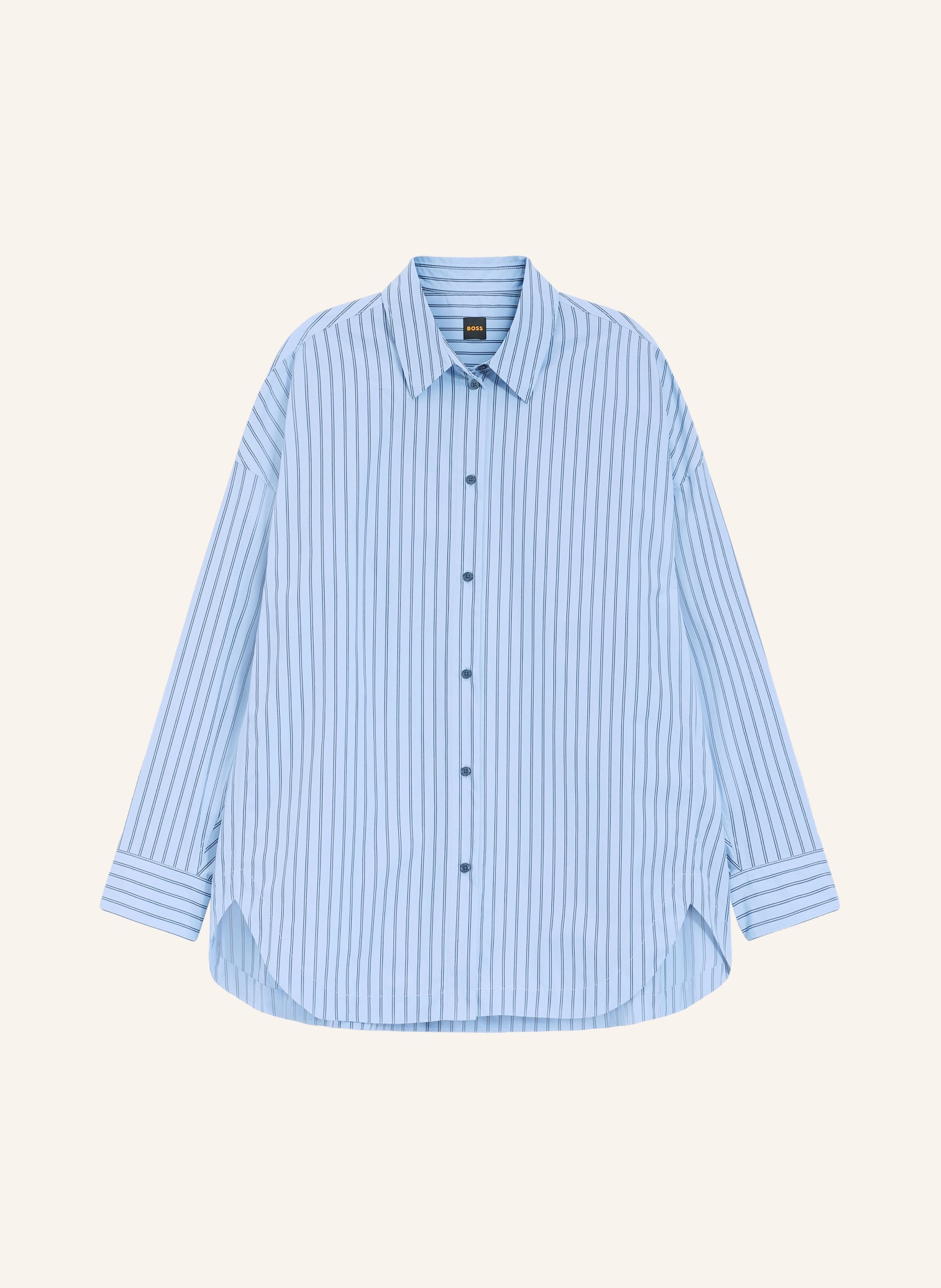 BOSS Oversized košile BOSTATTA: TMAVĚ MODRÁ / TMAVĚ MODRÁ