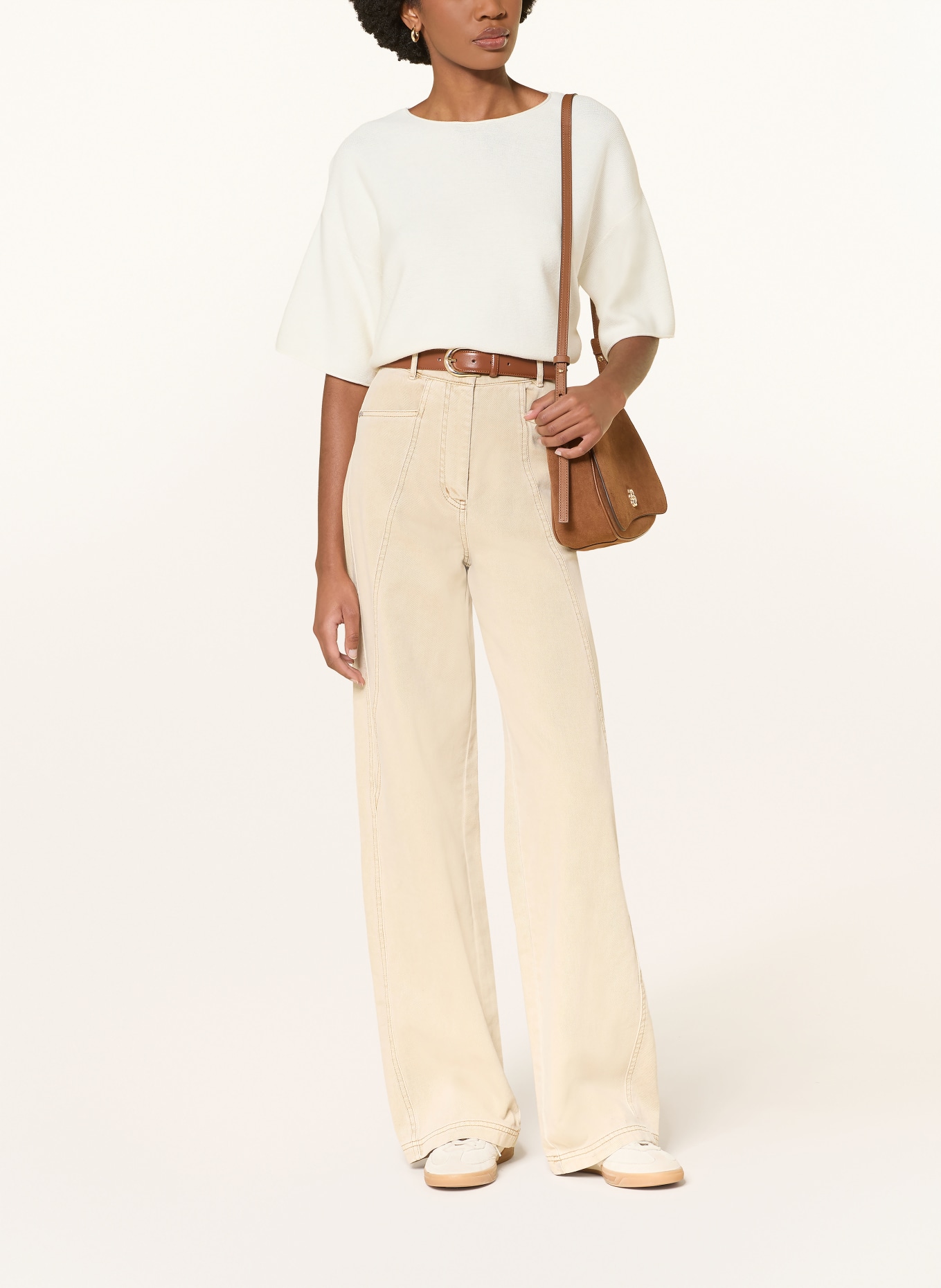 BOSS FOUETTA knit shirt: CREAM