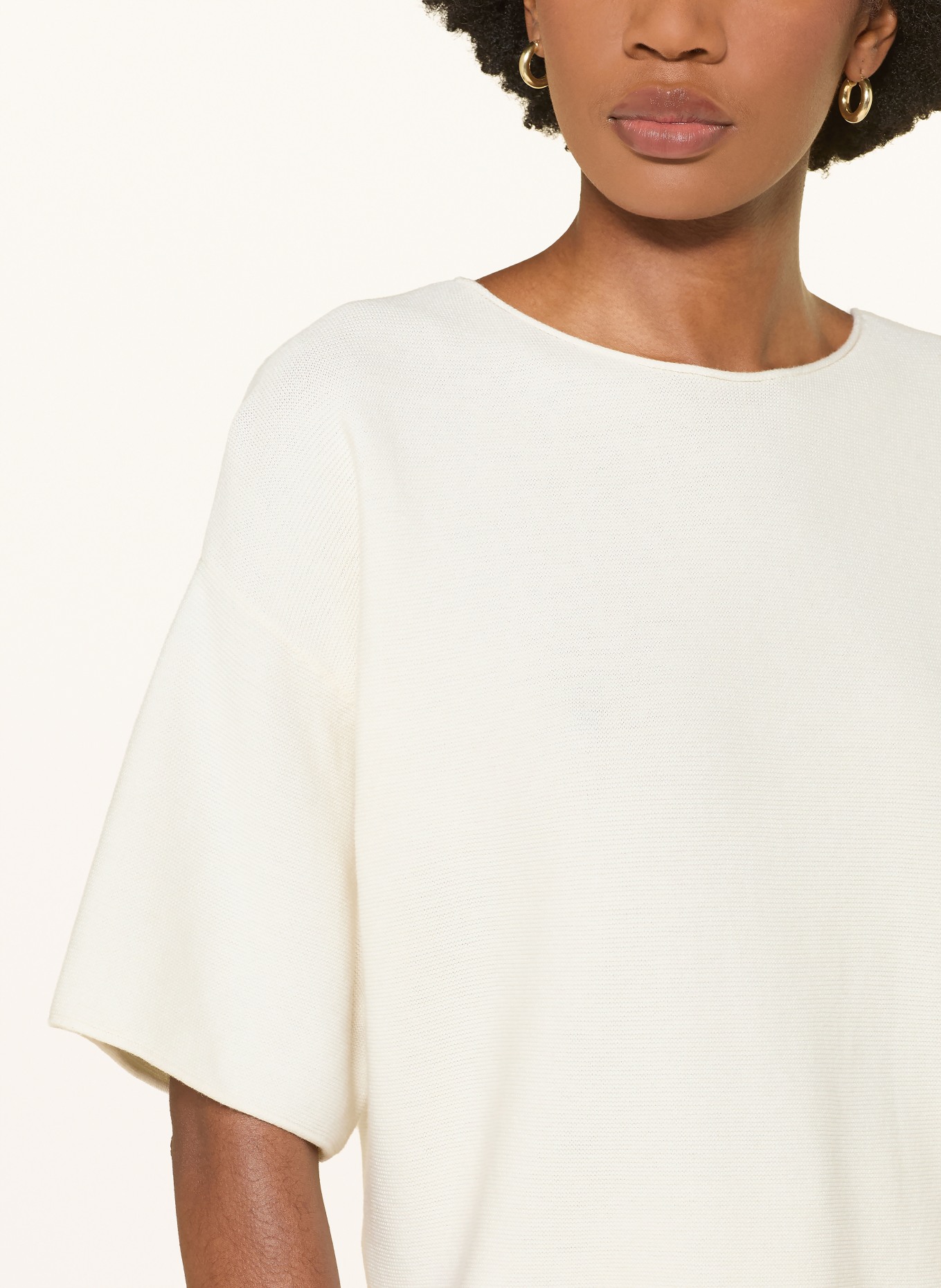 BOSS FOUETTA knit shirt: CREAM