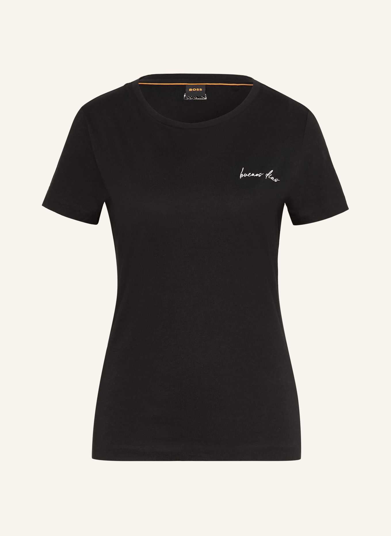 BOSS Tričko ELOVE: ČERNÁ