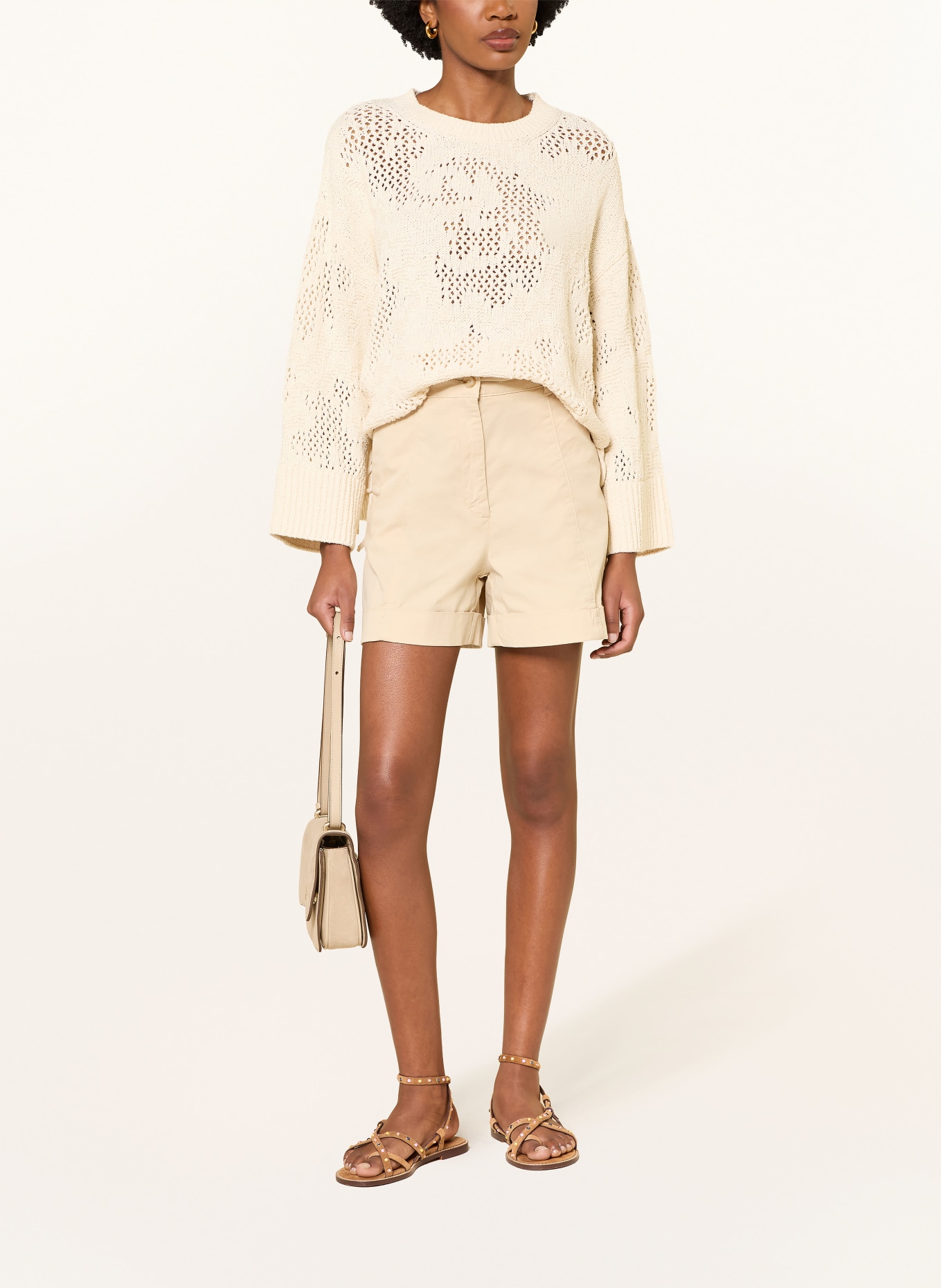 BOSS Svetr FOIRA: KRÉMOVÁ