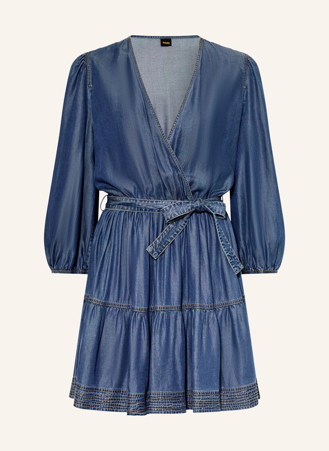 BOSS Šaty DARDY v džínovém vzhledu: MODRÁ