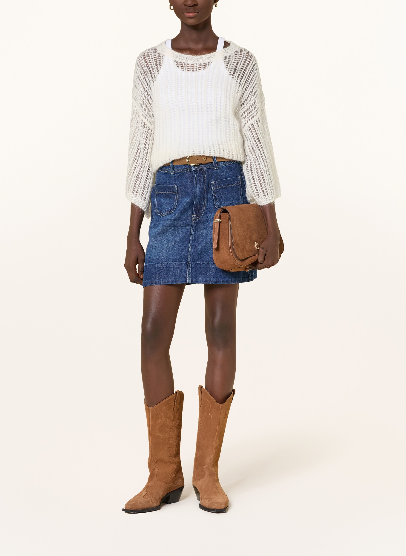 BOSS Jeansrock MINI SKIRT 1.0: DUNKELBLAU