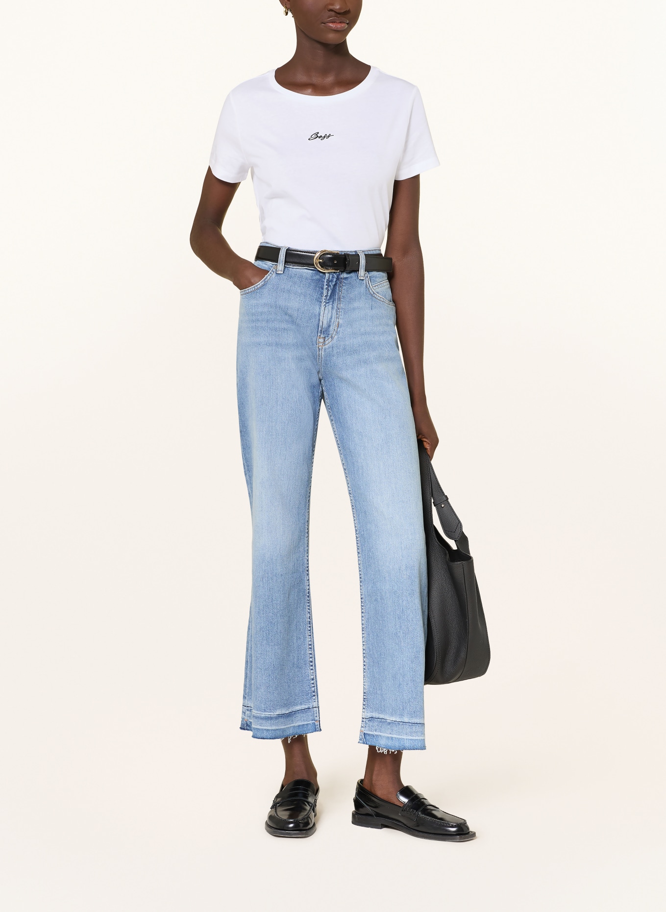 BOSS Tričko ELOVE: BÍLÁ