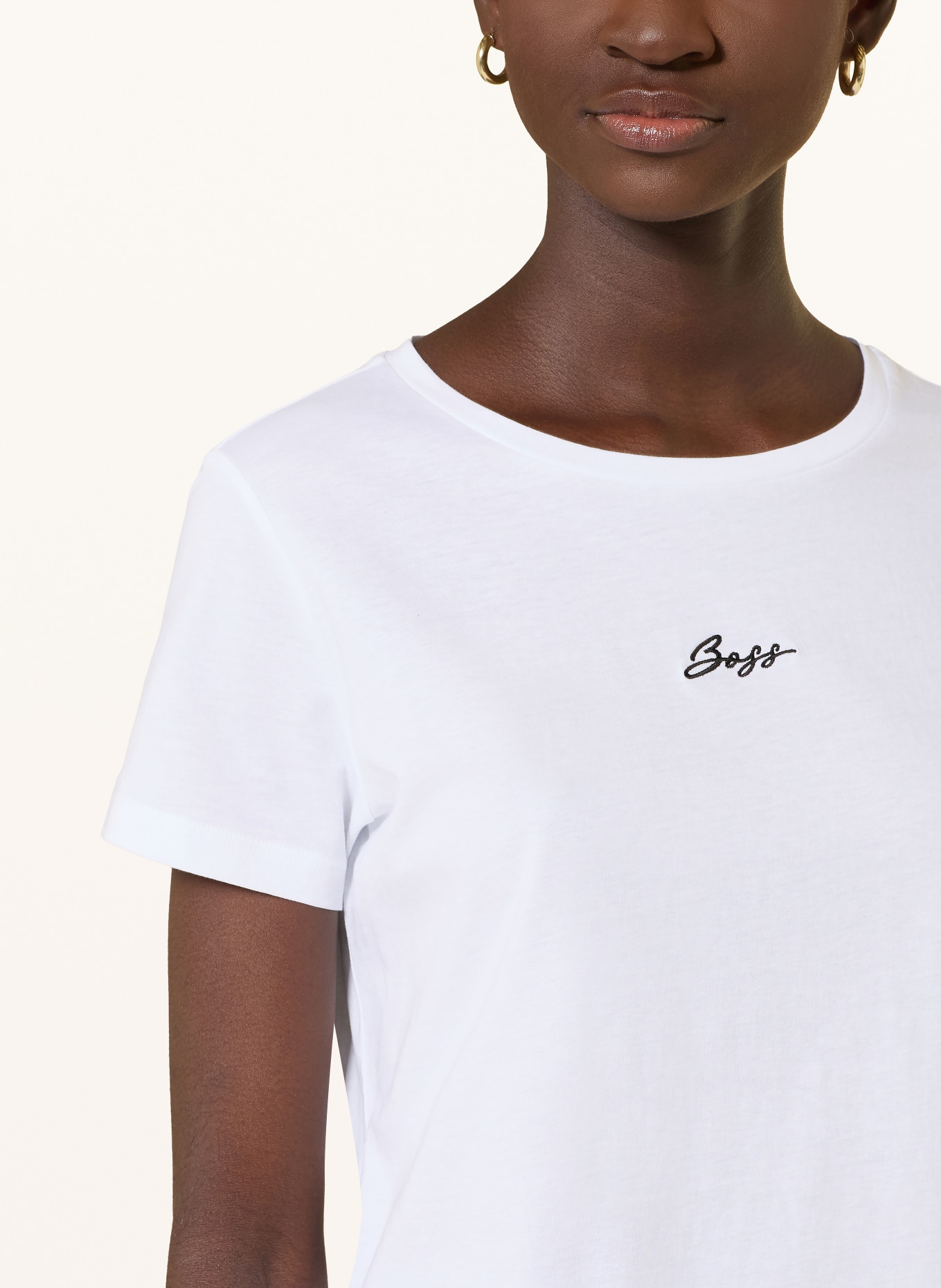 BOSS Tričko ELOVE: BÍLÁ