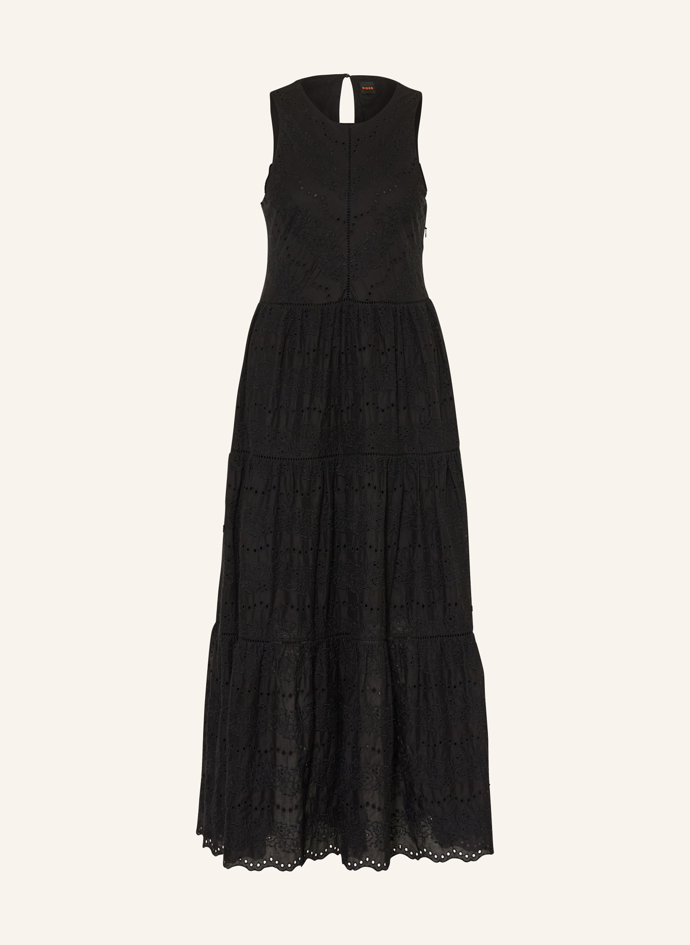 BOSS Kleid DENVIA aus Lochspitze: SCHWARZ