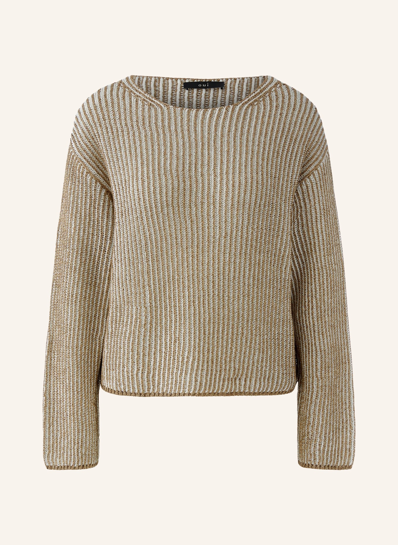 oui Svetr s třpytivou přízí: SVĚTLE HNĚDÁ / ZLATÁ / BÍLÁ