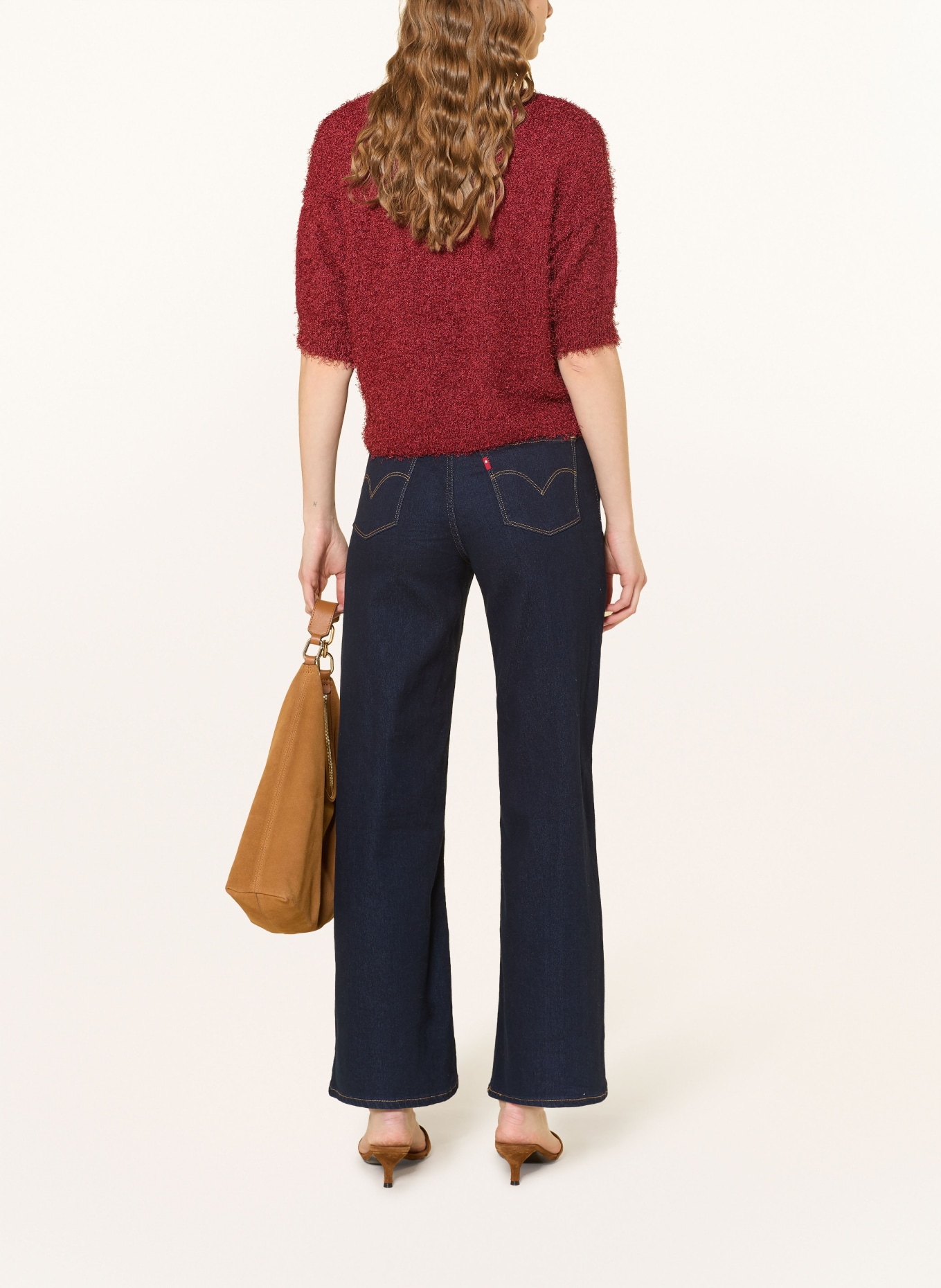 oui pletené tričko: TMAVĚ ČERVENÁ