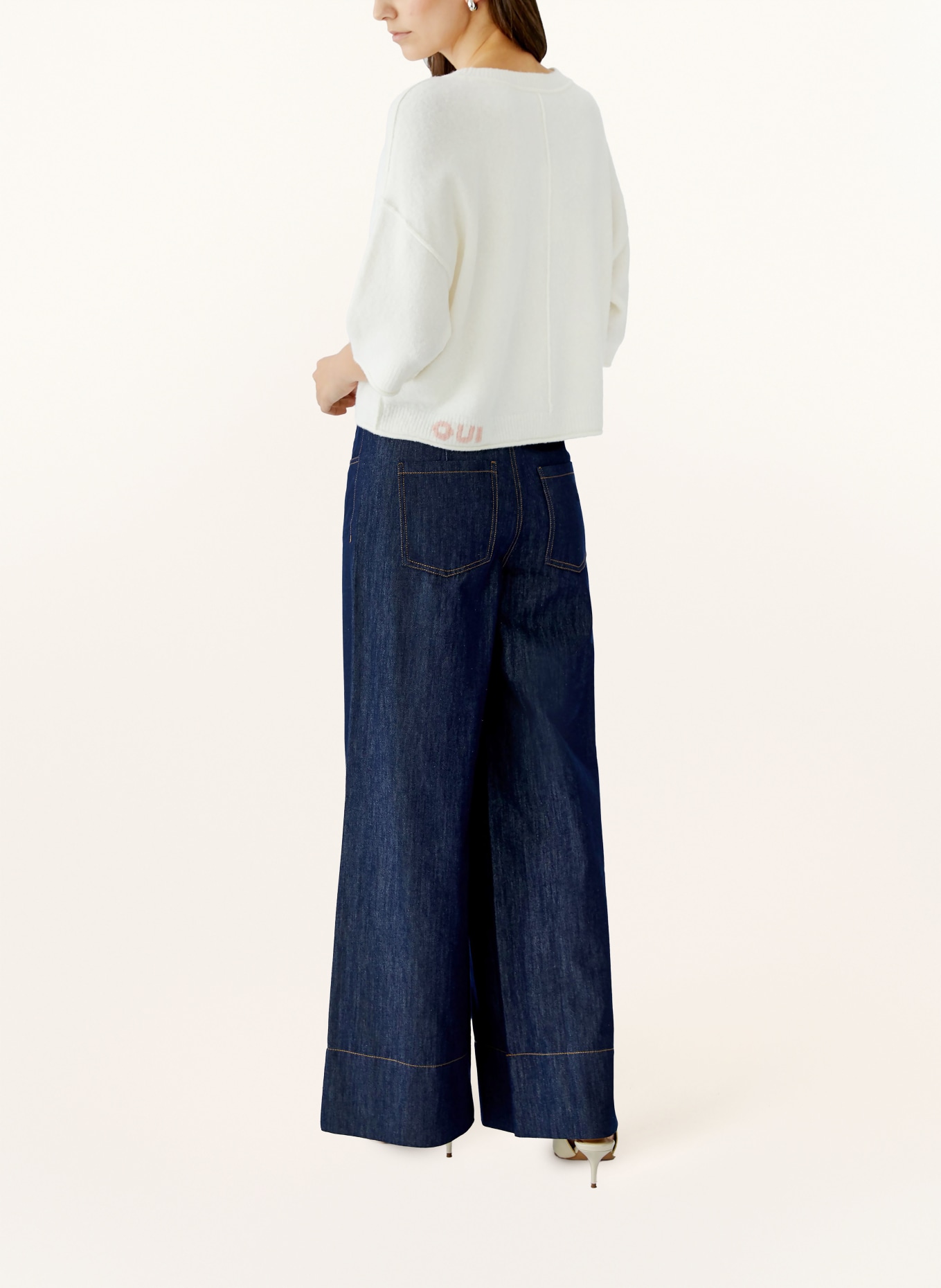 oui knit shirt: CREAM