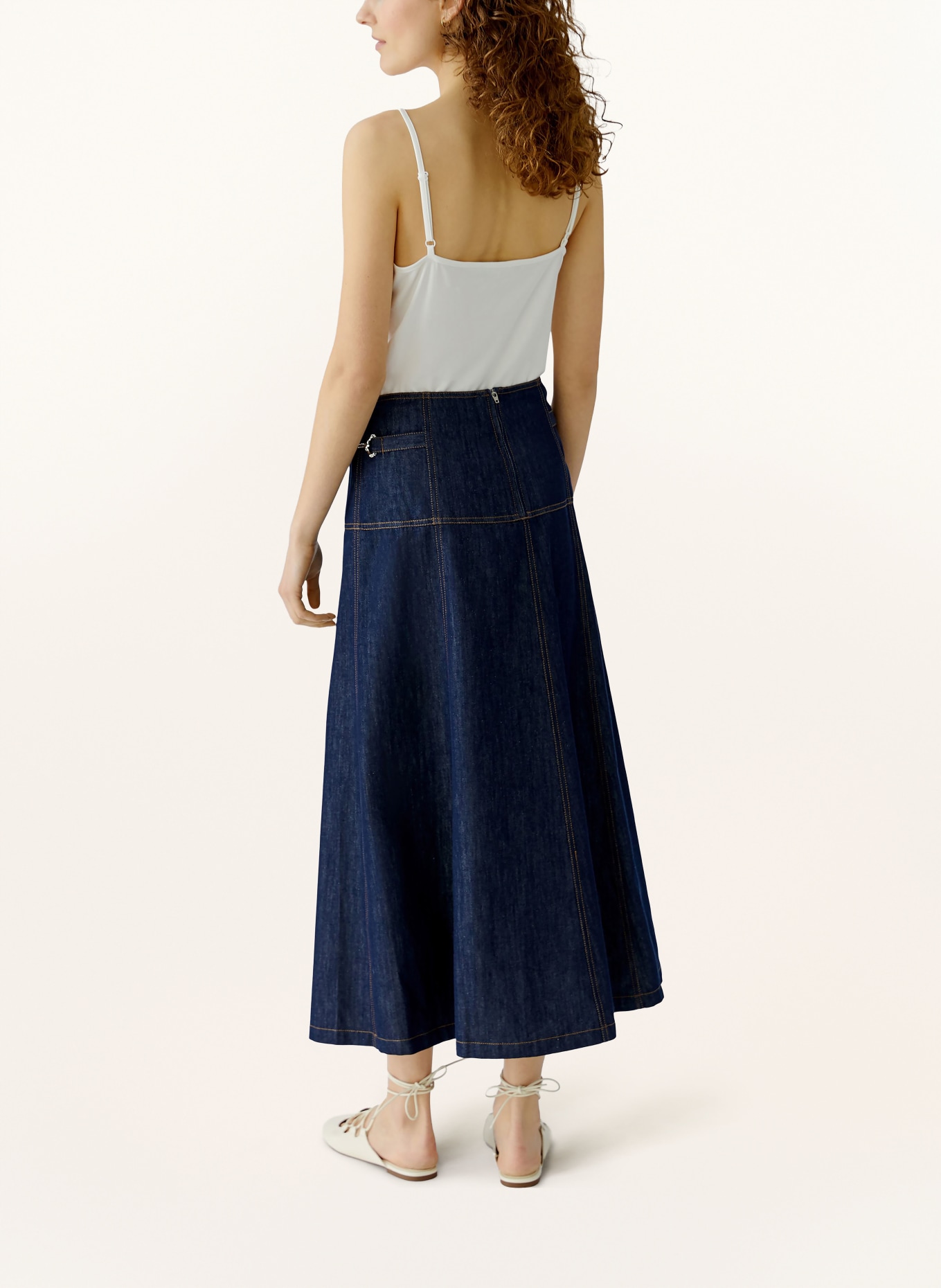 oui denim skirt: DARK BLUE