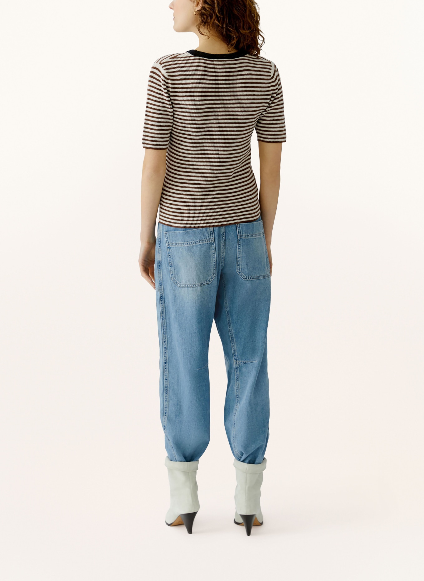 oui Pletené tričko s flitry: HNĚDÁ / REŽNÁ