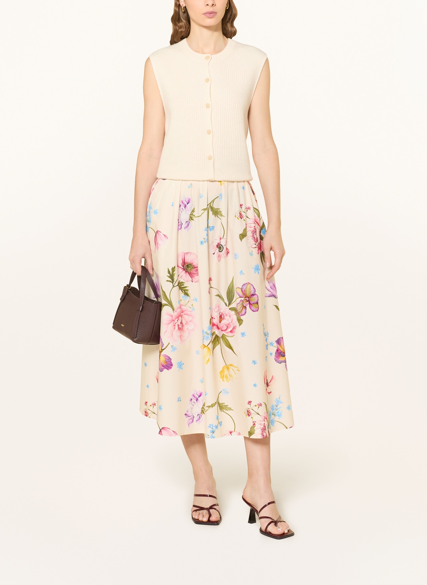 oui Sukně: KRÉMOVÁ / FIALOVÁ / SVĚTLE ČERVENÁ