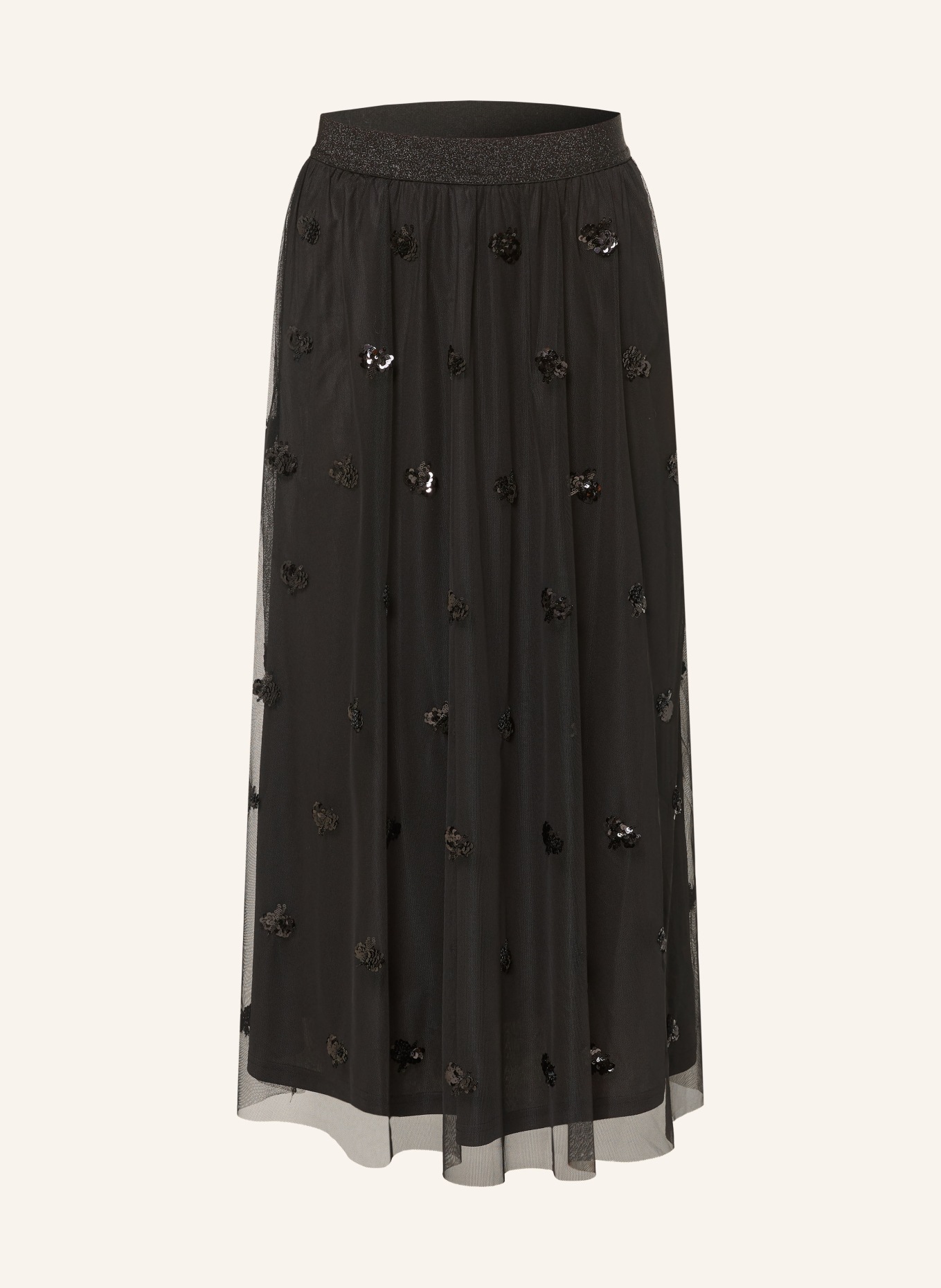 oui Tylová sukně s flitry: ČERNÁ