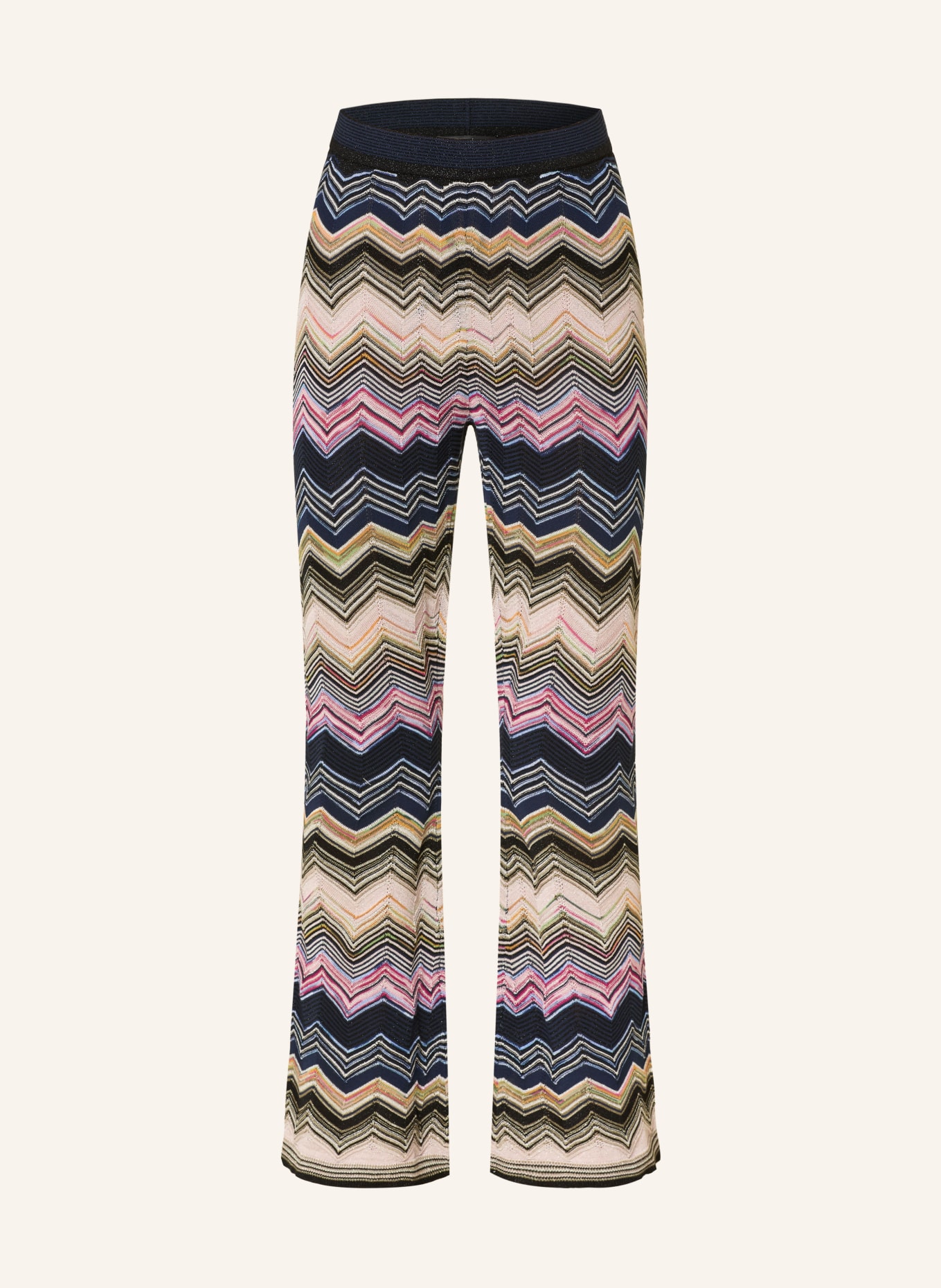 oui Pletené kalhoty s třpytivou přízí: TMAVĚ MODRÁ / RŮŽOVÁ