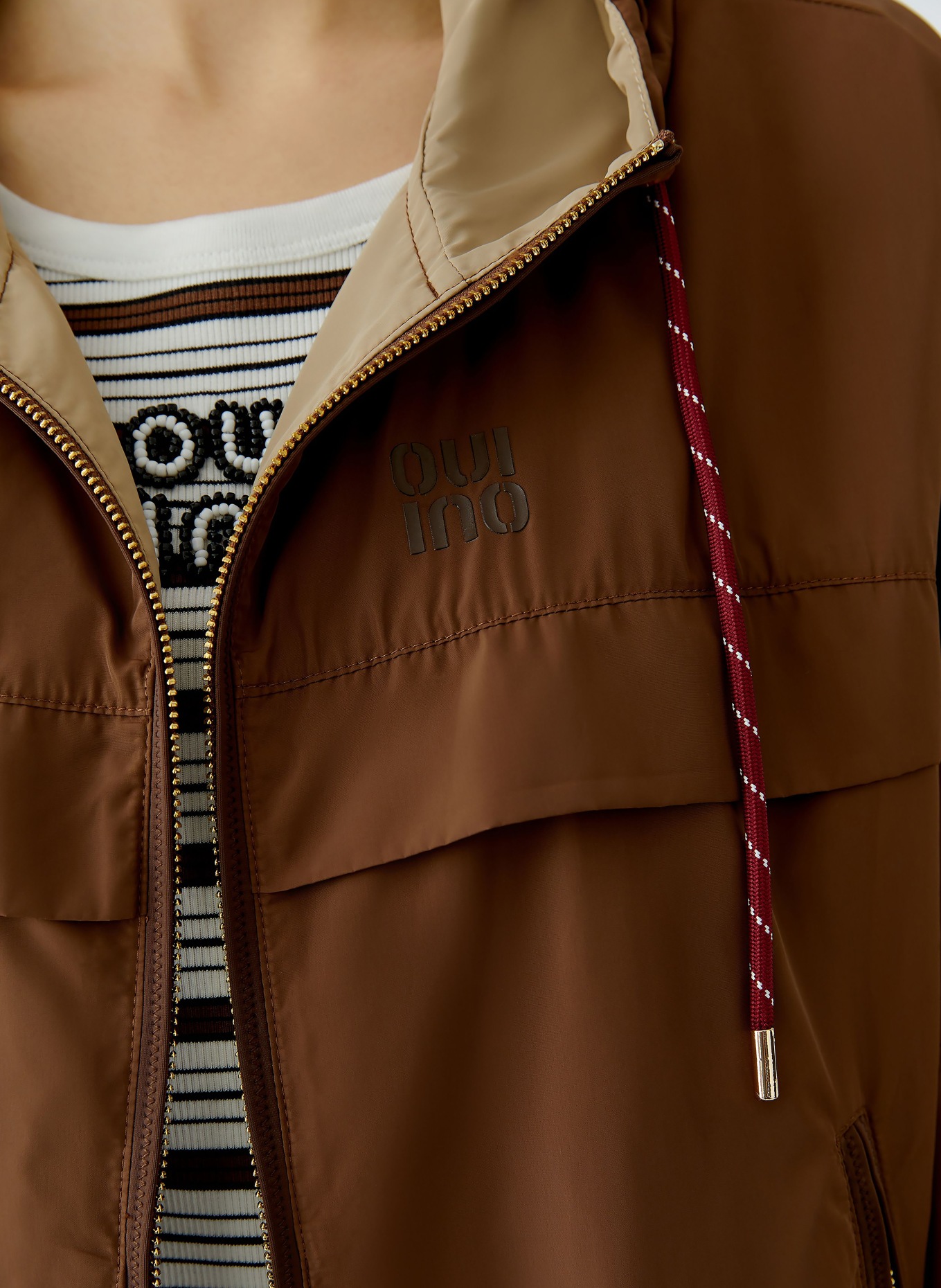 oui jacket: BROWN / LIGHT BROWN