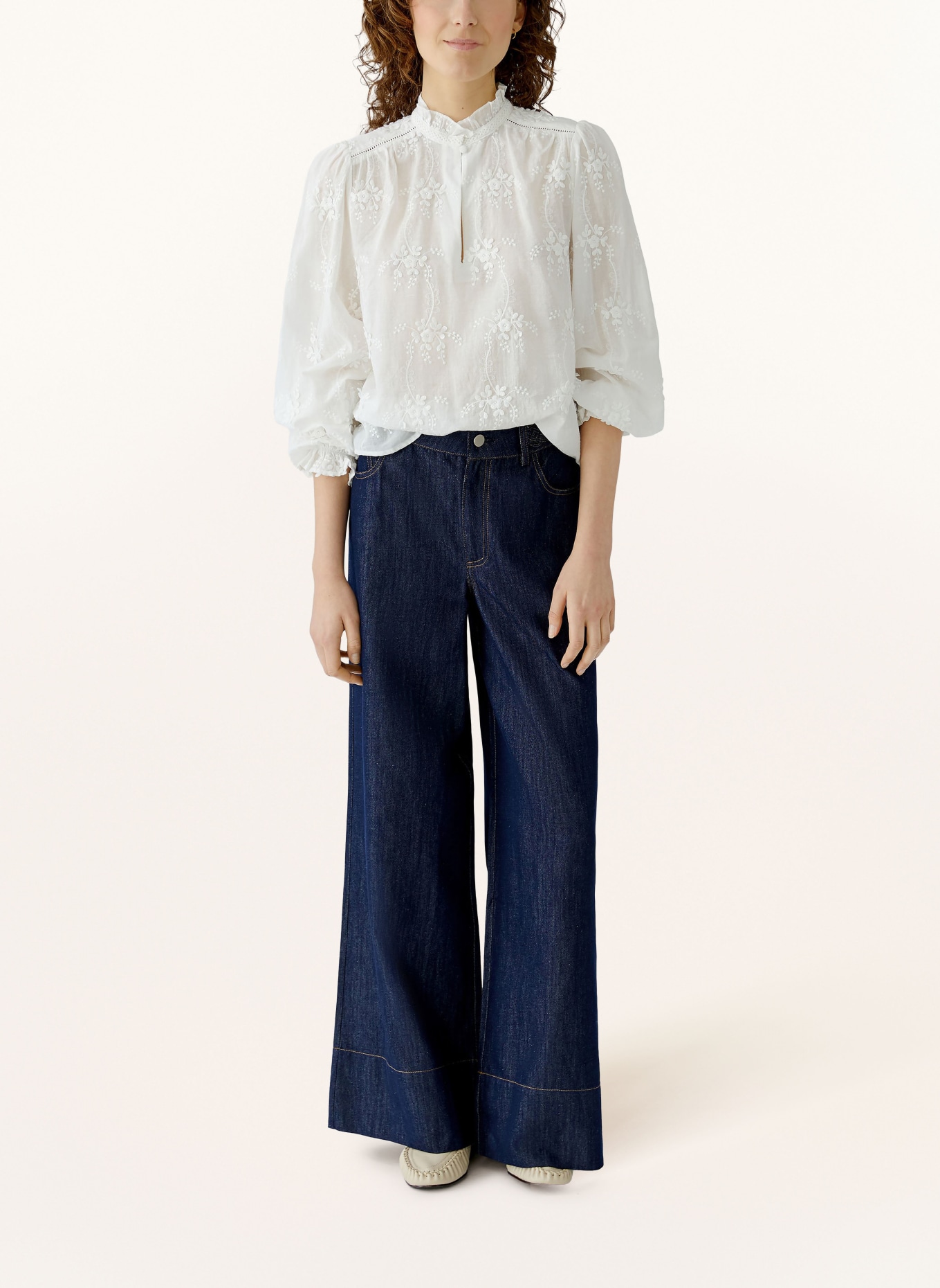 oui Wide Leg Jeans: 5900 RAW DENIM