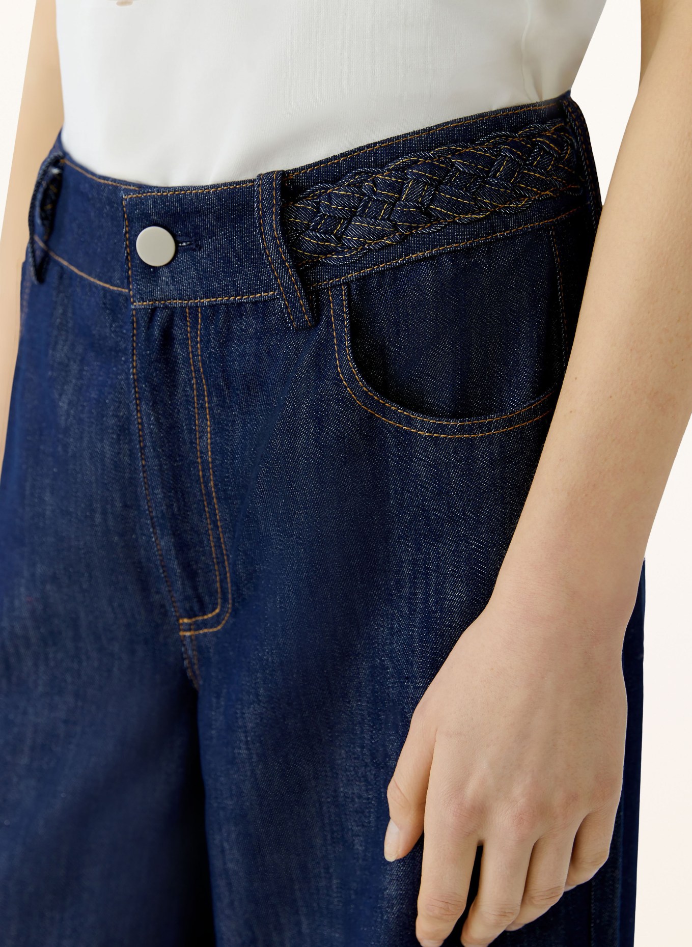 oui Wide Leg Jeans: 5900 RAW DENIM