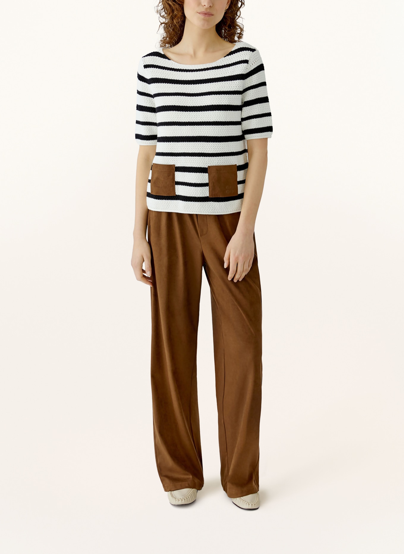 oui pletené tričko: ČERNÁ / HNĚDÁ / REŽNÁ