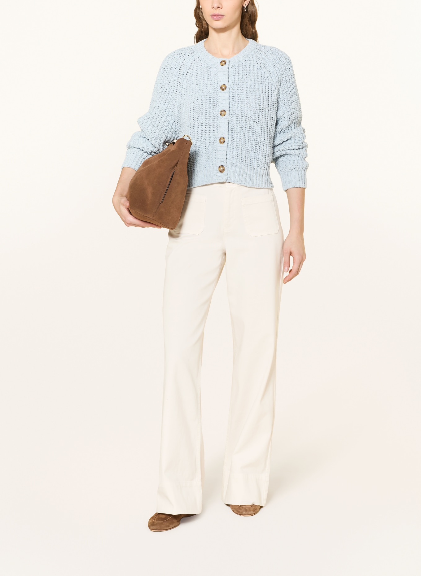 oui Wide-leg jeans: 1088 whitecap gray