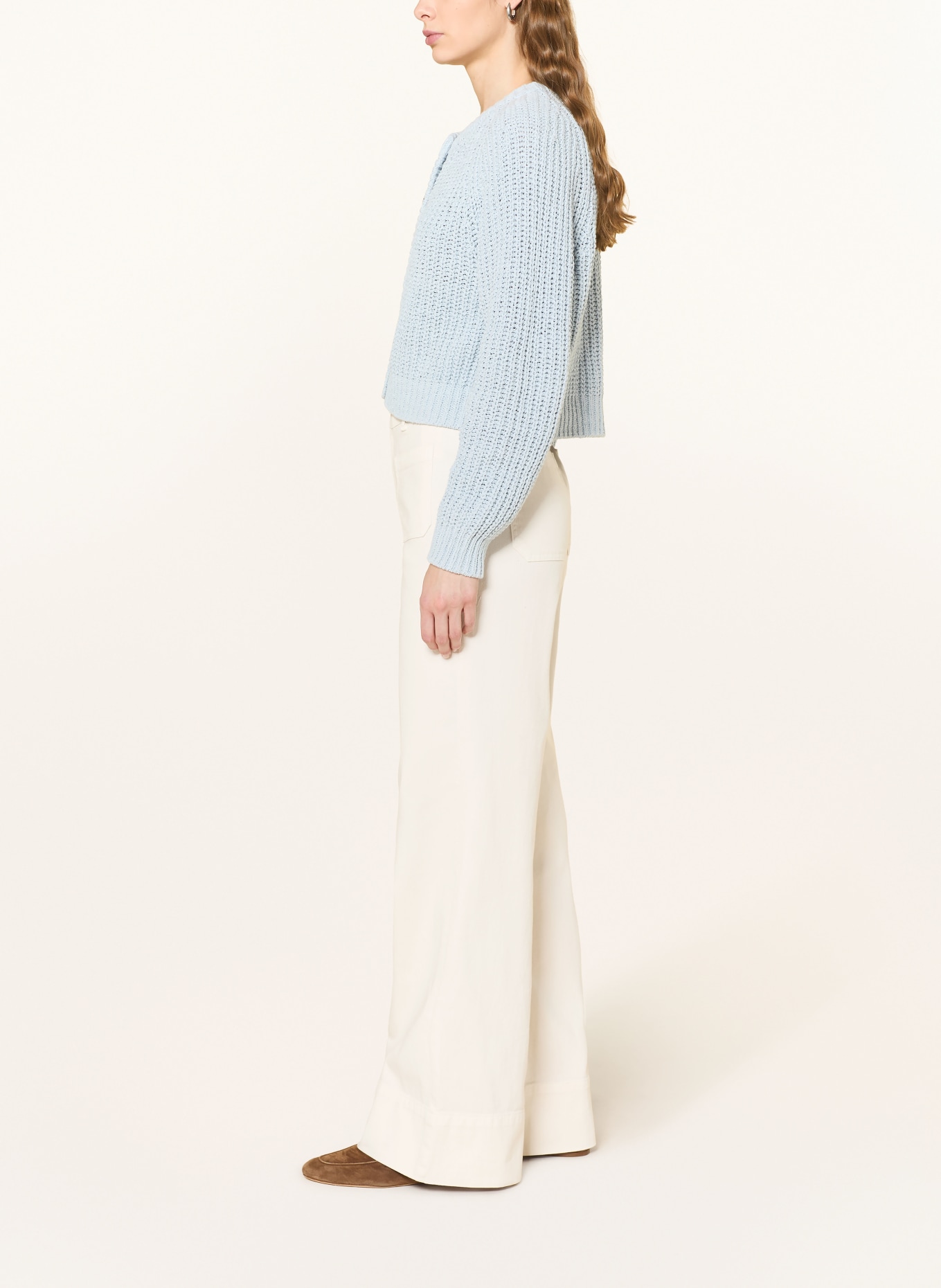 oui Wide-leg jeans: 1088 whitecap gray