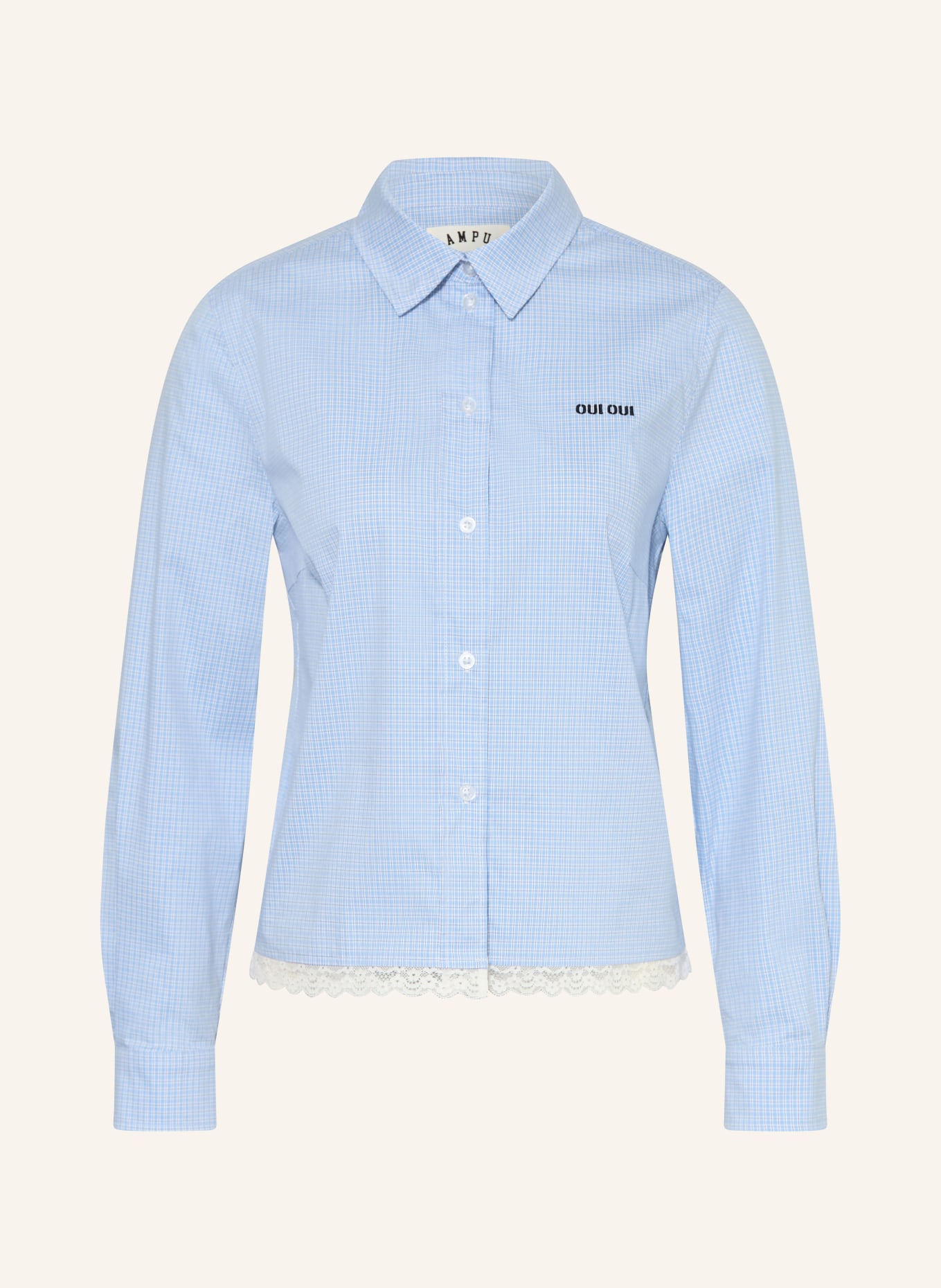 oui Hemdbluse: HELLBLAU / DUNKELBLAU / WEISS