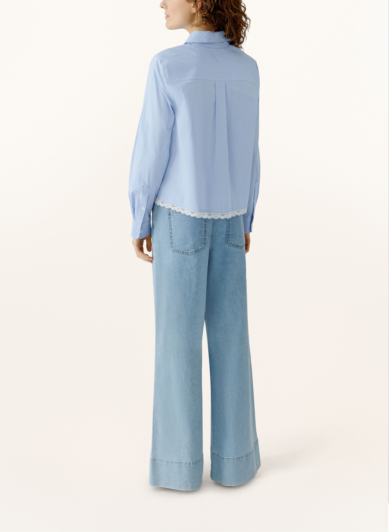 oui Hemdbluse: HELLBLAU / DUNKELBLAU / WEISS