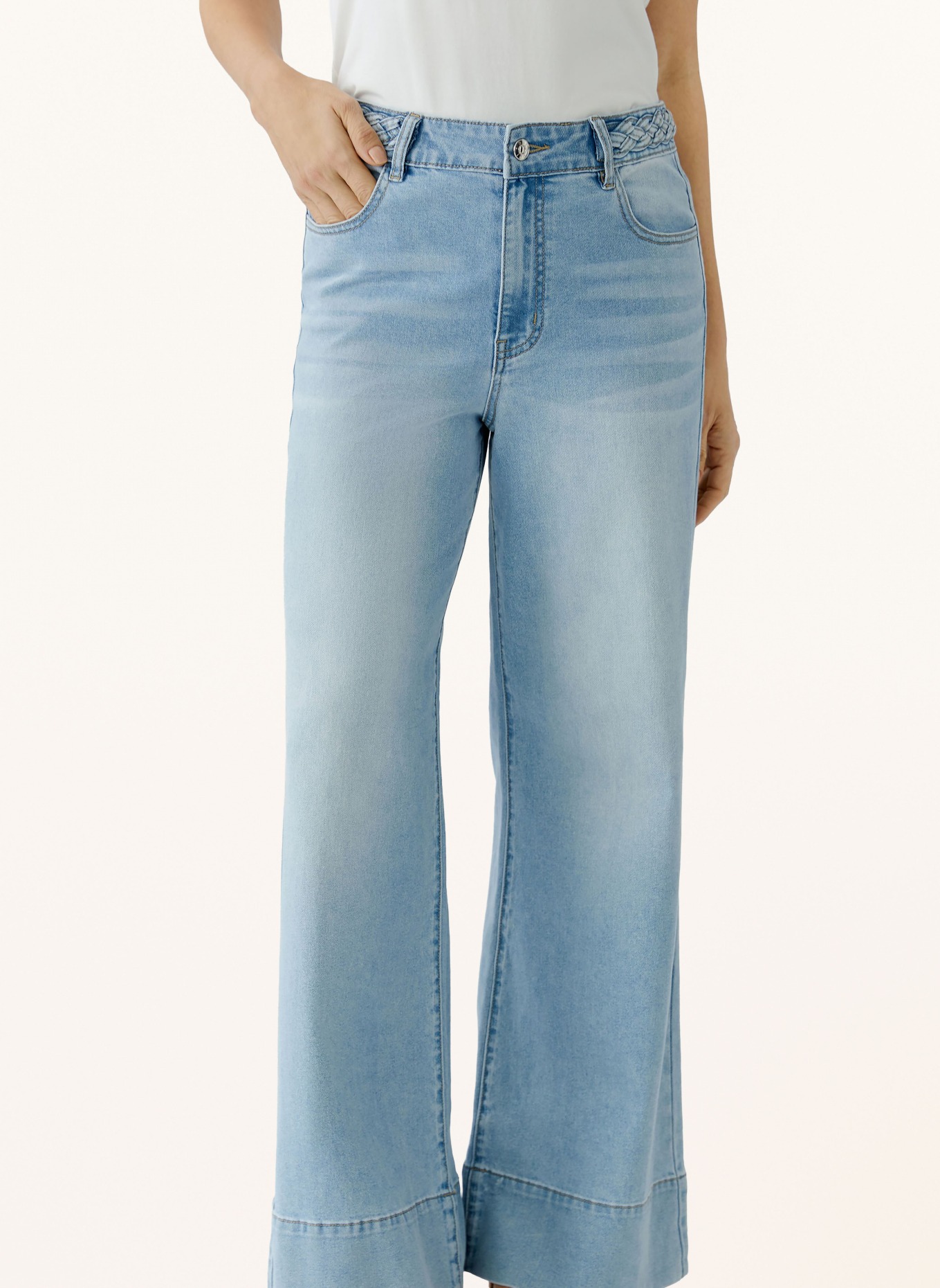 oui Džíny se širokými nohavicemi: 5300 BLUE DENIM