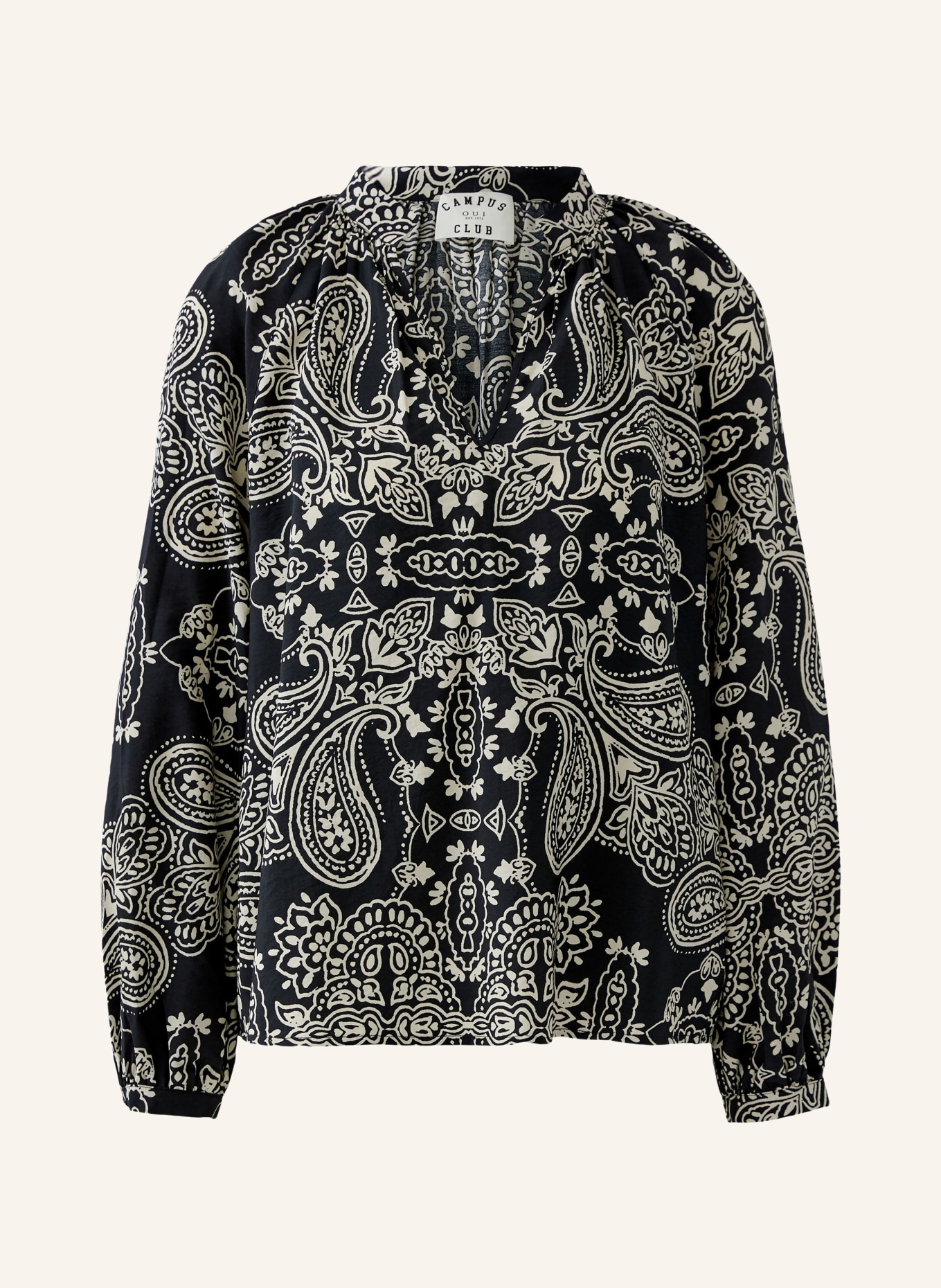 oui blůza: ČERNÁ / KRÉMOVÁ