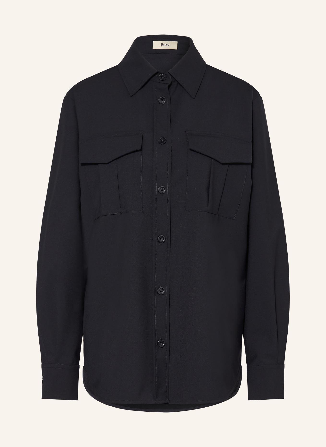 HERNO shirt blouse: DARK BLUE