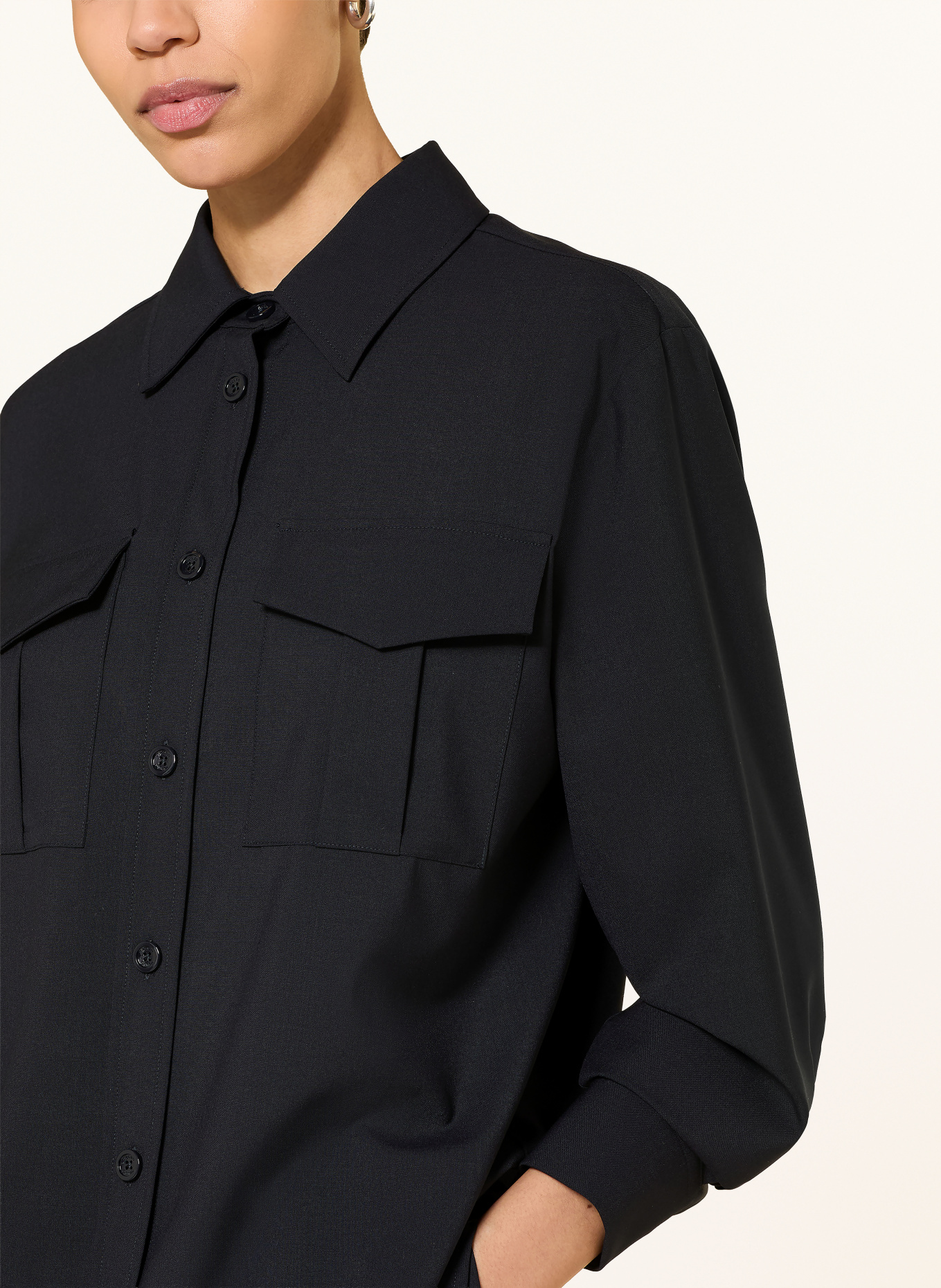 HERNO shirt blouse: DARK BLUE