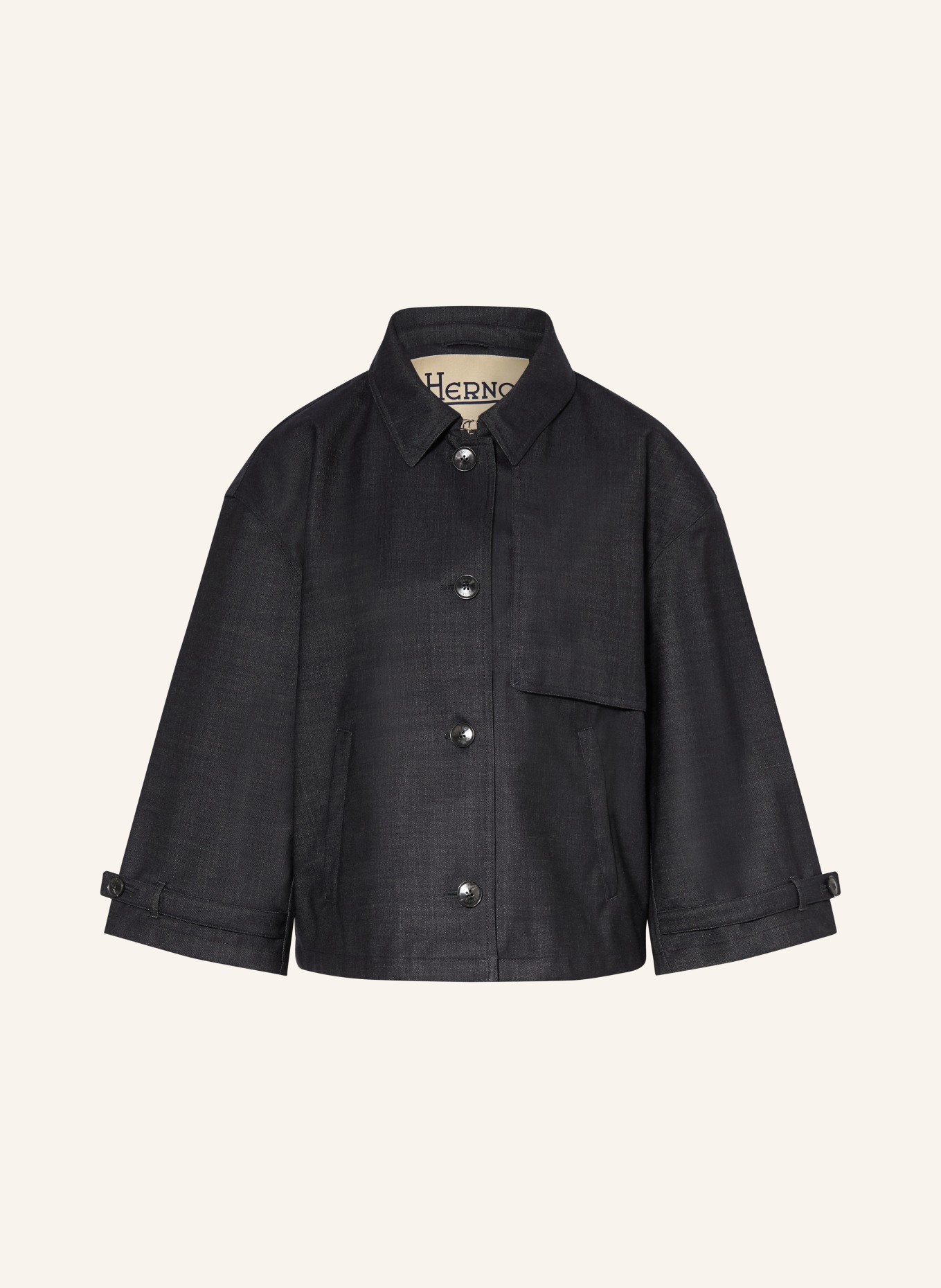 HERNO Kastenjacke: DUNKELBLAU