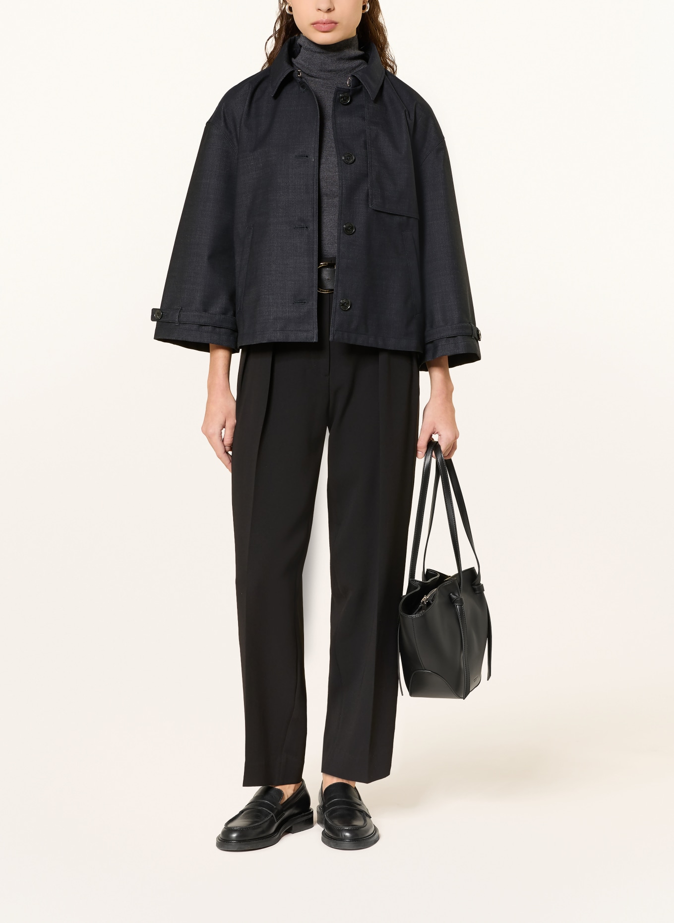 HERNO Kastenjacke: DUNKELBLAU