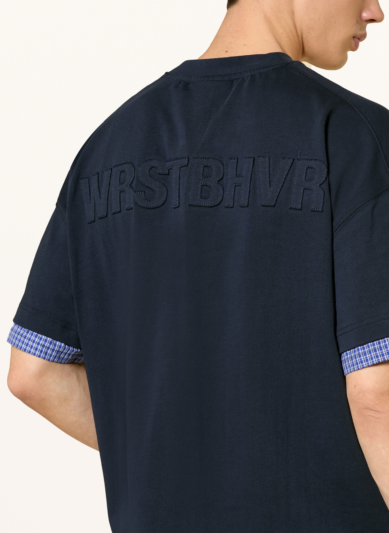 WRSTBHVR Tričko WESTO: TMAVĚ MODRÁ / MODRÁ / BÍLÁ