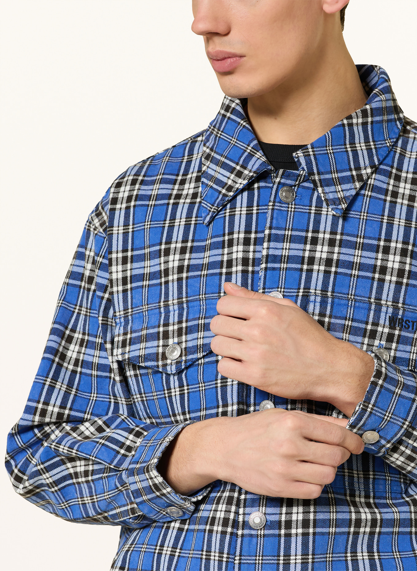 WRSTBHVR Hemd CAIUS Comfort Fit: BLAU / WEISS / SCHWARZ