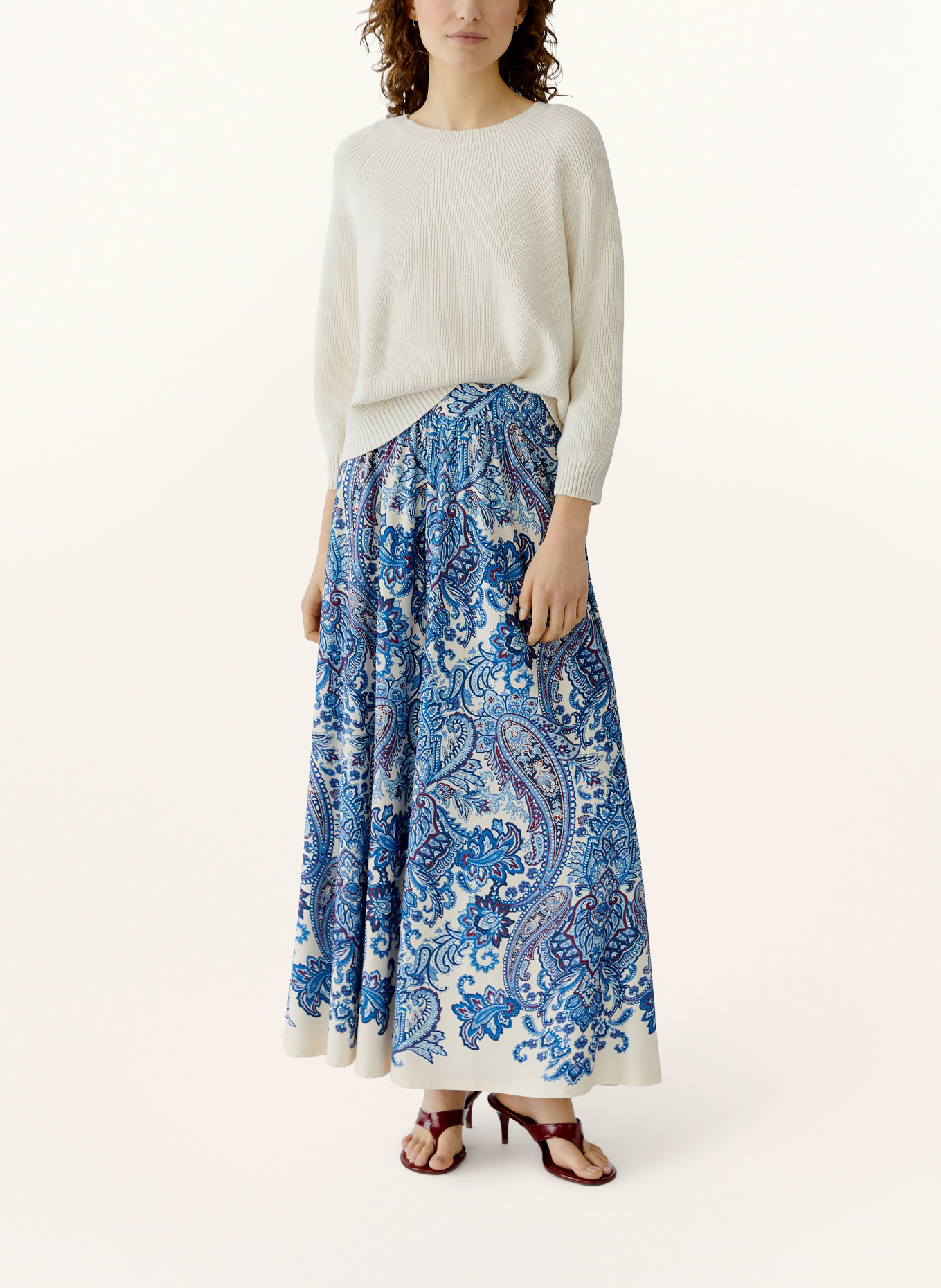 oui Sukně: MODRÁ / TMAVĚ ČERVENÁ / BÍLÁ