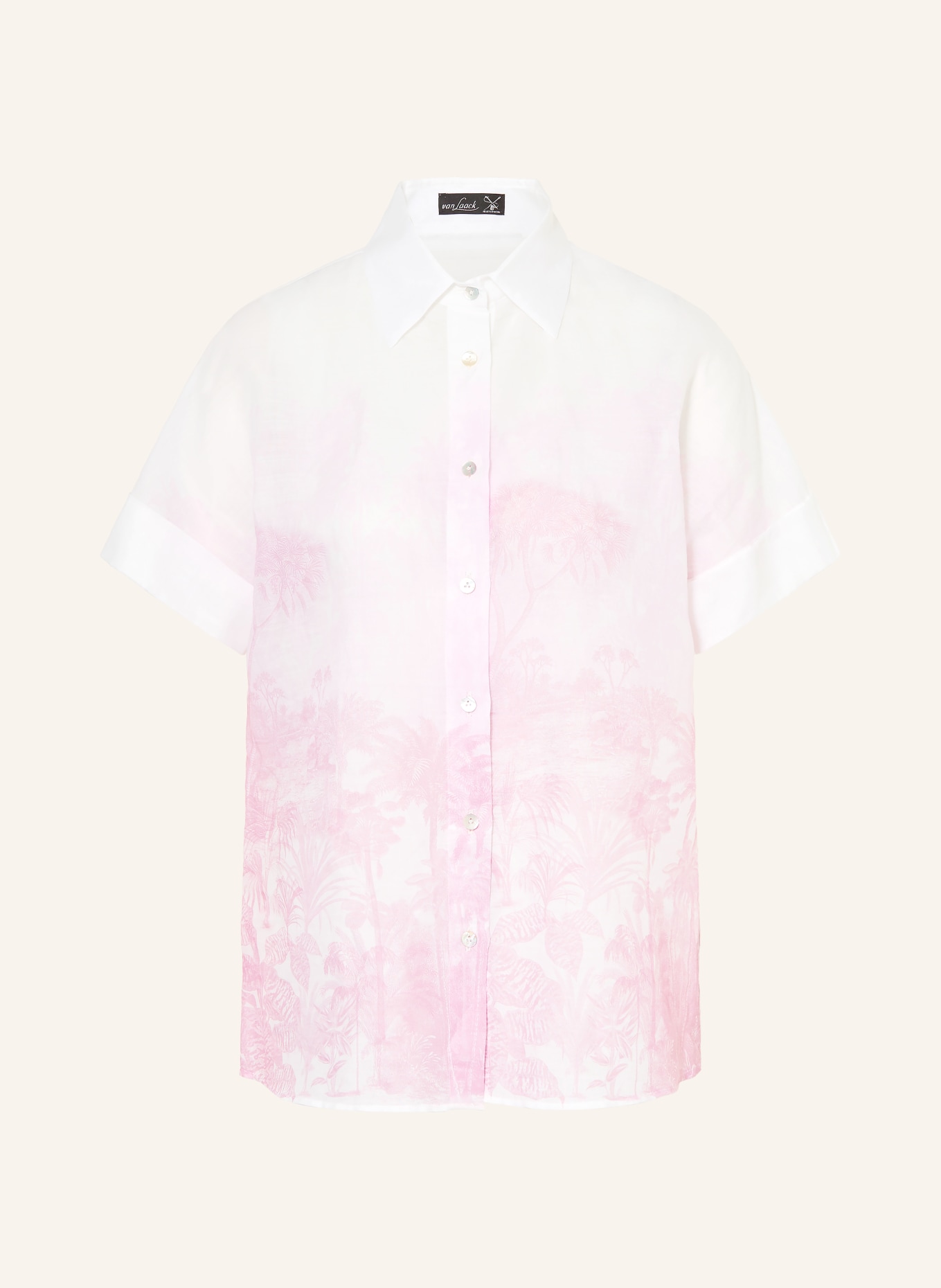 van Laack Košile VL-TIBSI-BRPXKN: BÍLÁ / RŮŽOVÁ
