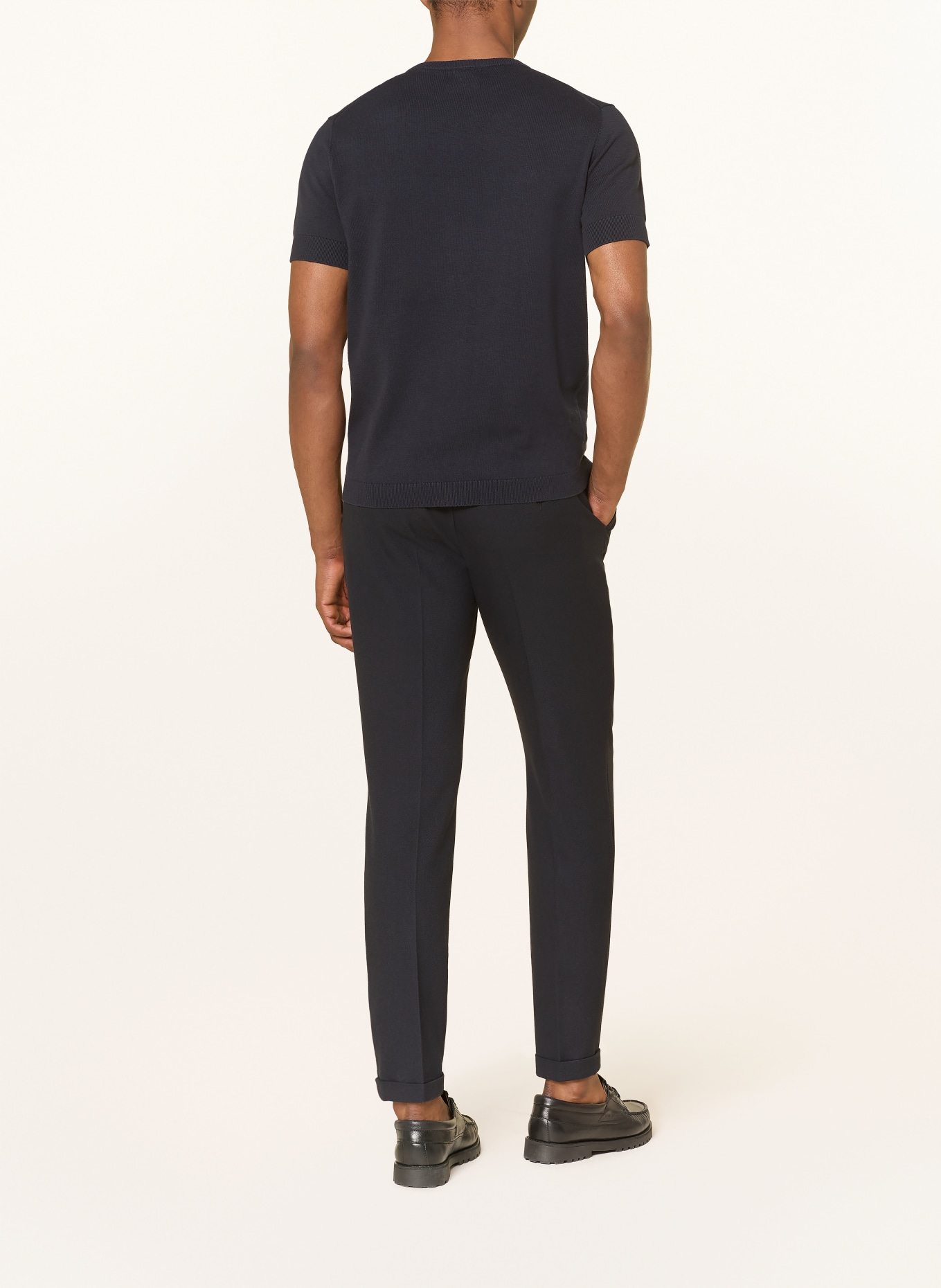 STROKESMAN'S Strickshirt: DUNKELBLAU