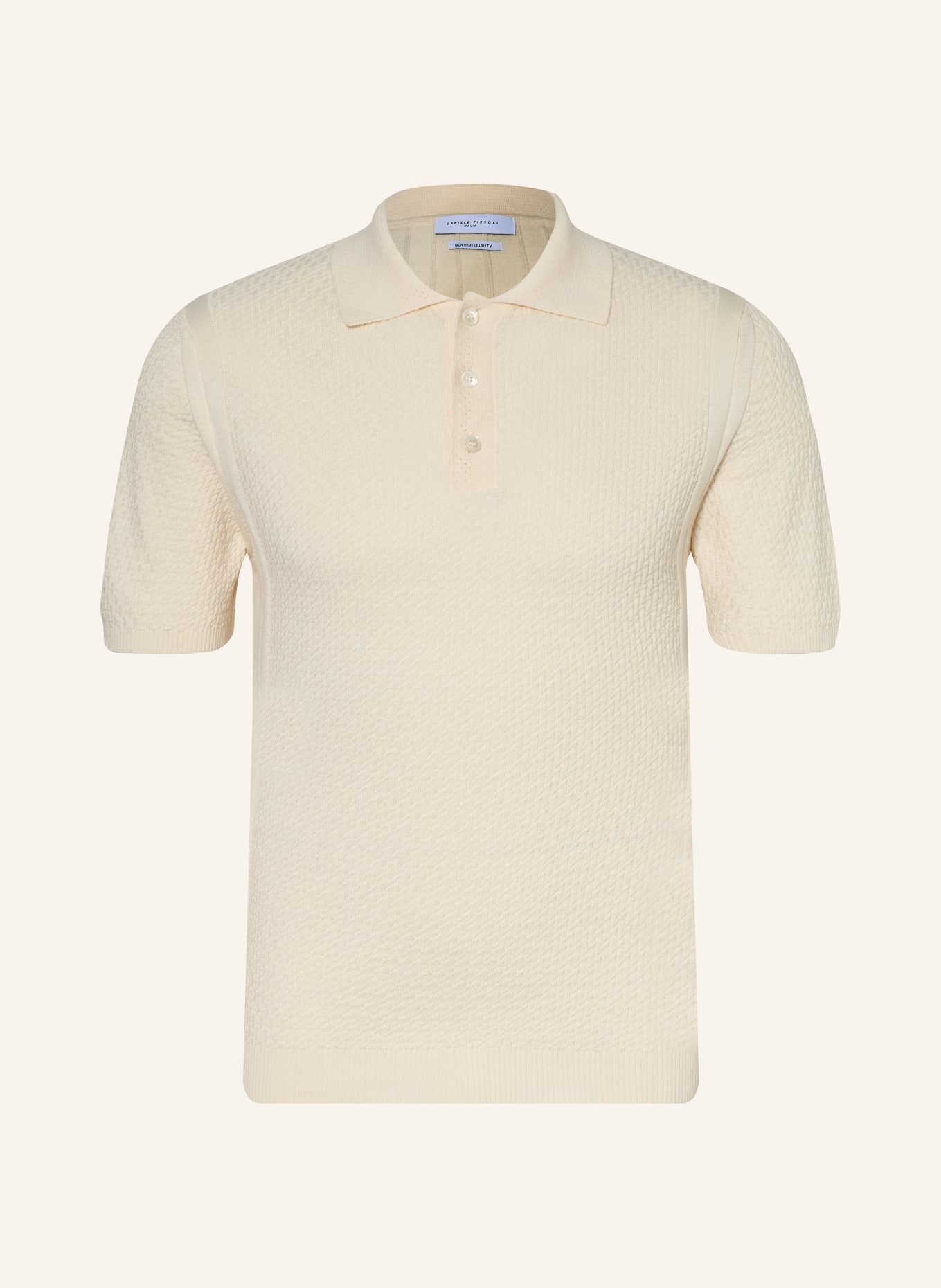 DANIELE FIESOLI Strick-Poloshirt: CREME