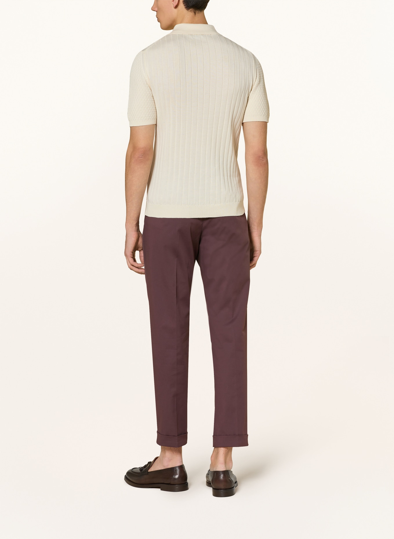 DANIELE FIESOLI Strick-Poloshirt: CREME